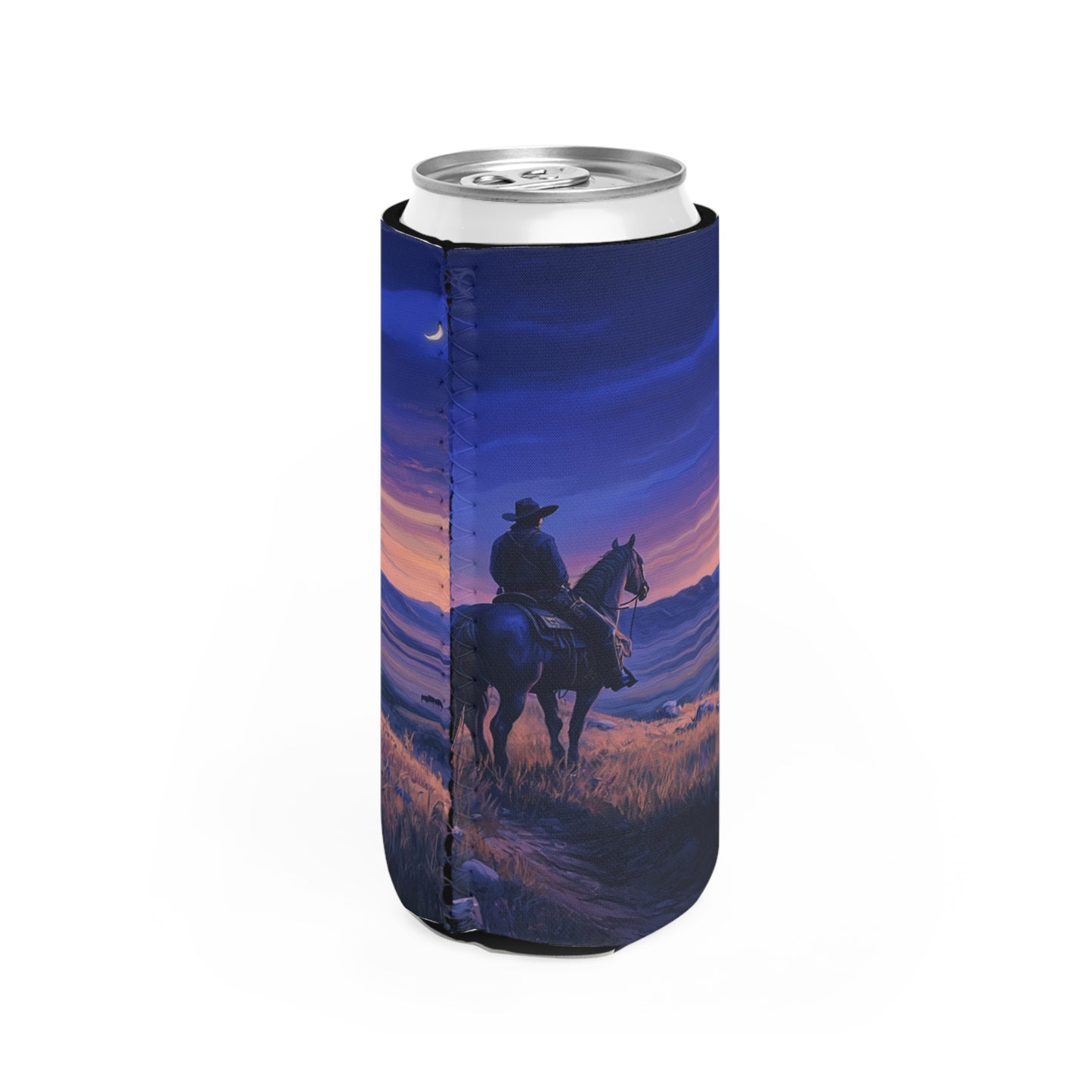 Twilight Cowboy Slim Can Koozie
