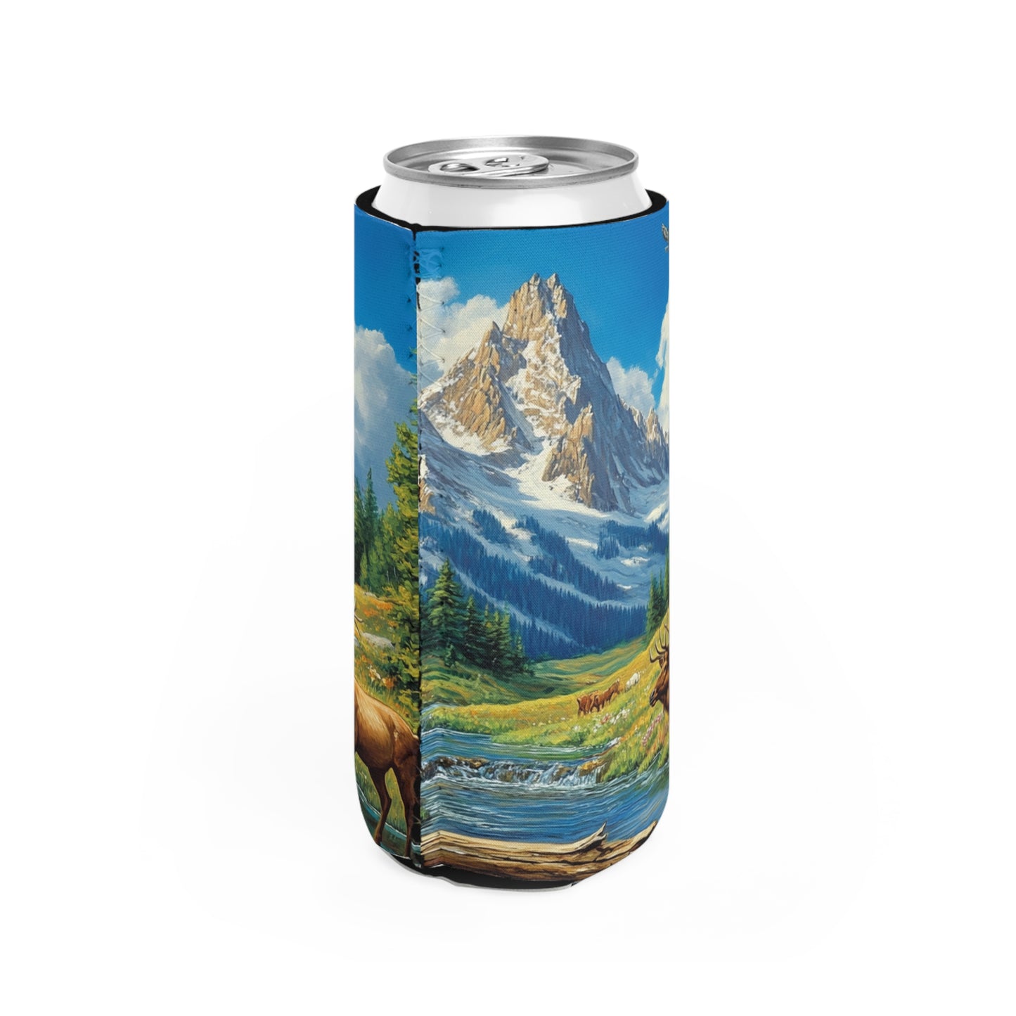 Elk Mountain Slim Can Koozie