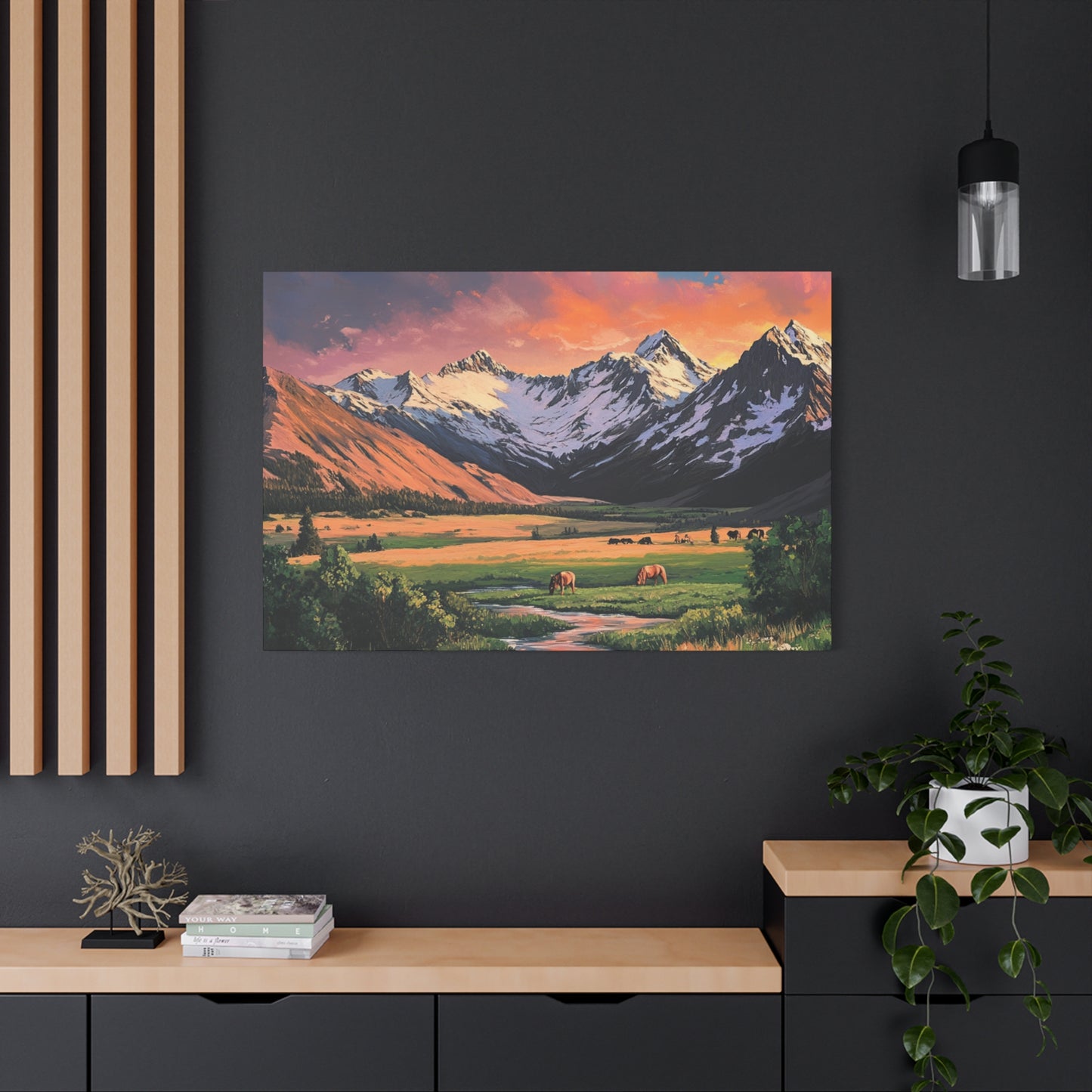 Horse Valley Sunset Canvas