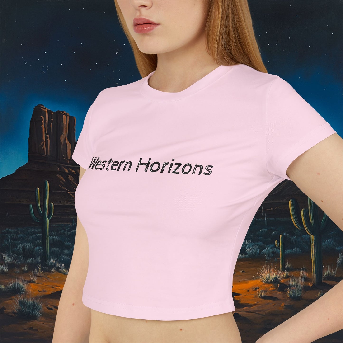 Moonlit Cowboy Campfire Crop Top