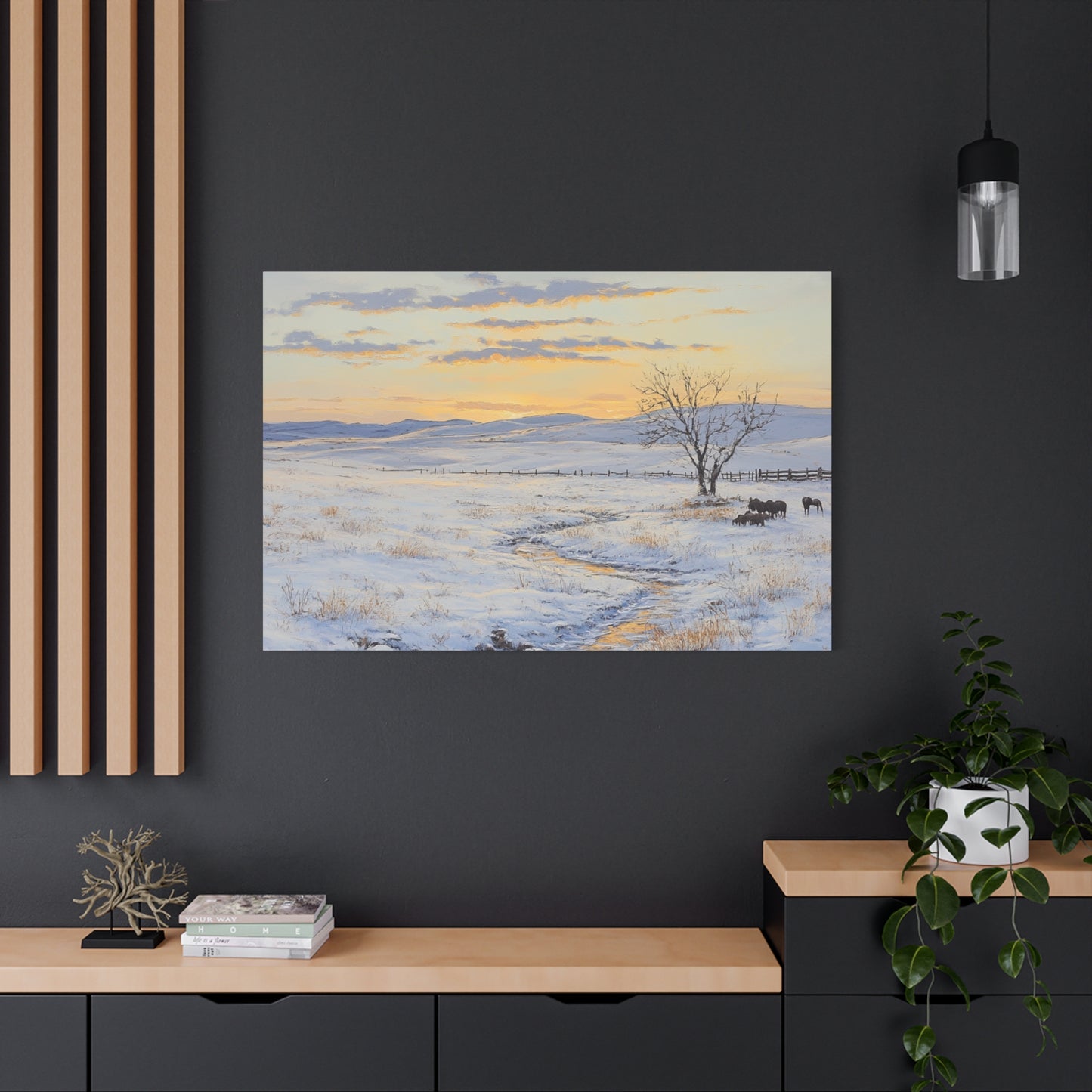 Winter Western Plains Canvas