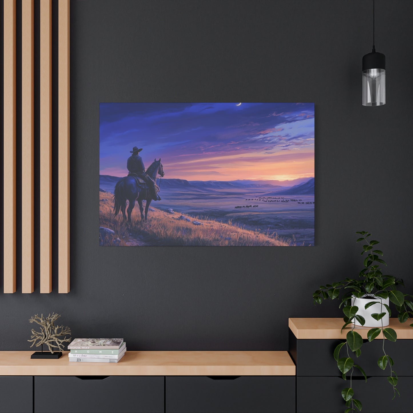 Twilight Cowboy Canvas