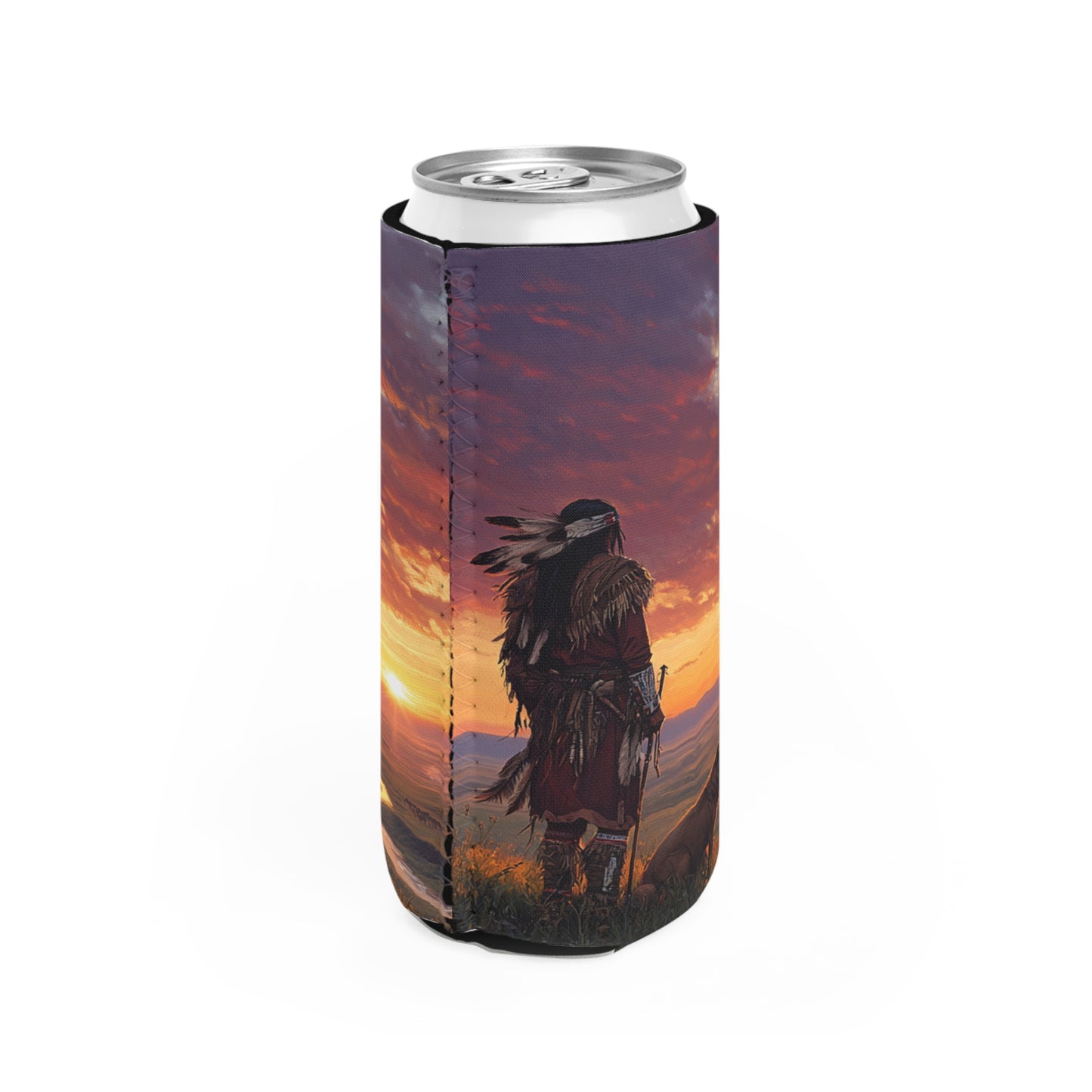 A Warrior's Best Friend Slim Can Koozie