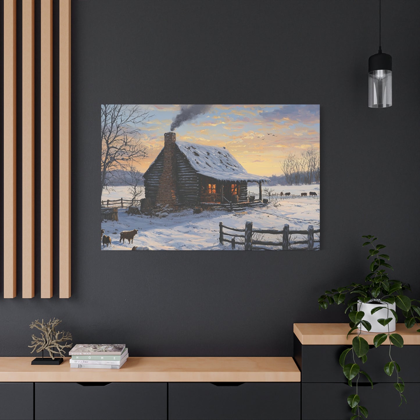 Winter Cabin Canvas