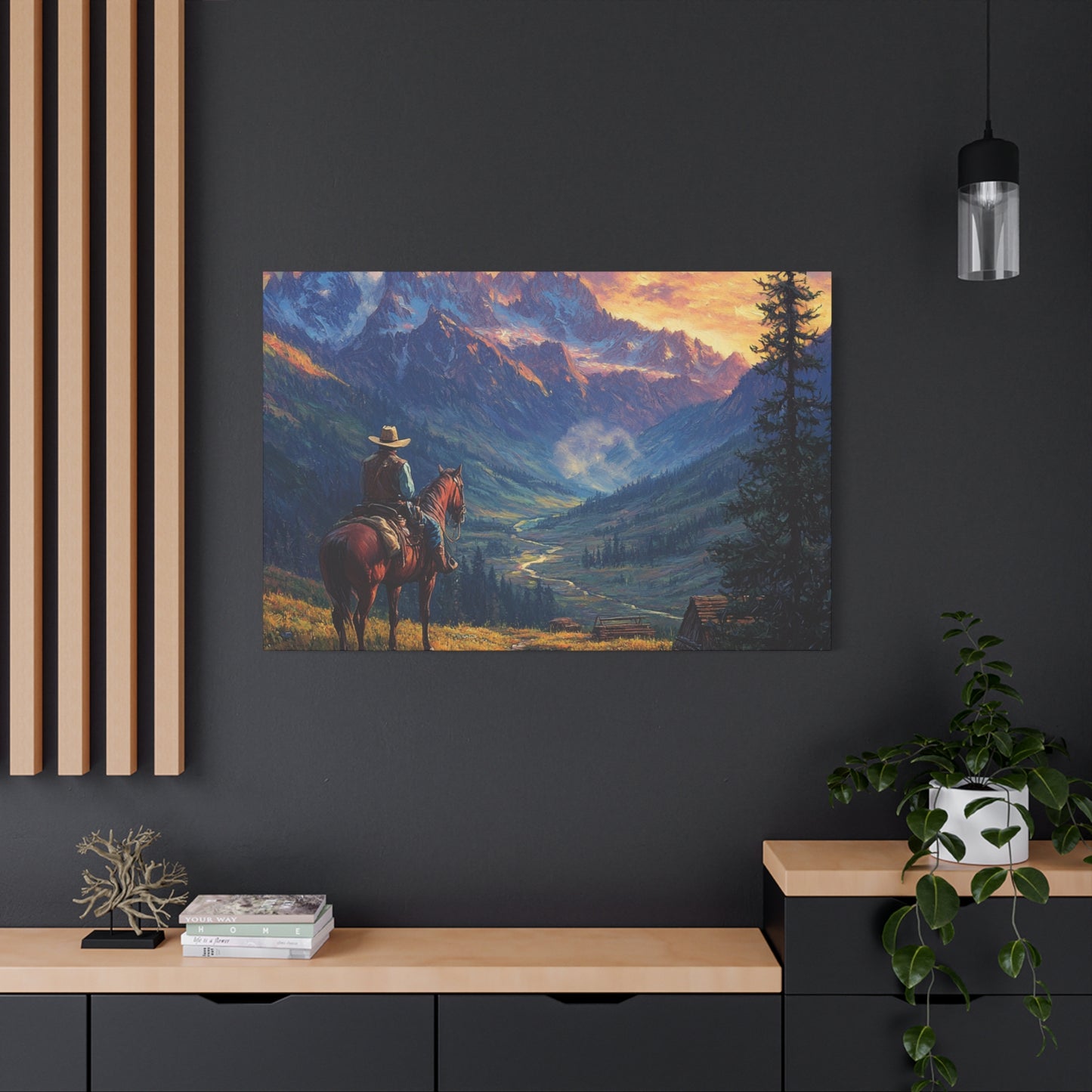 Rocky Mountain Cowboy Canvas