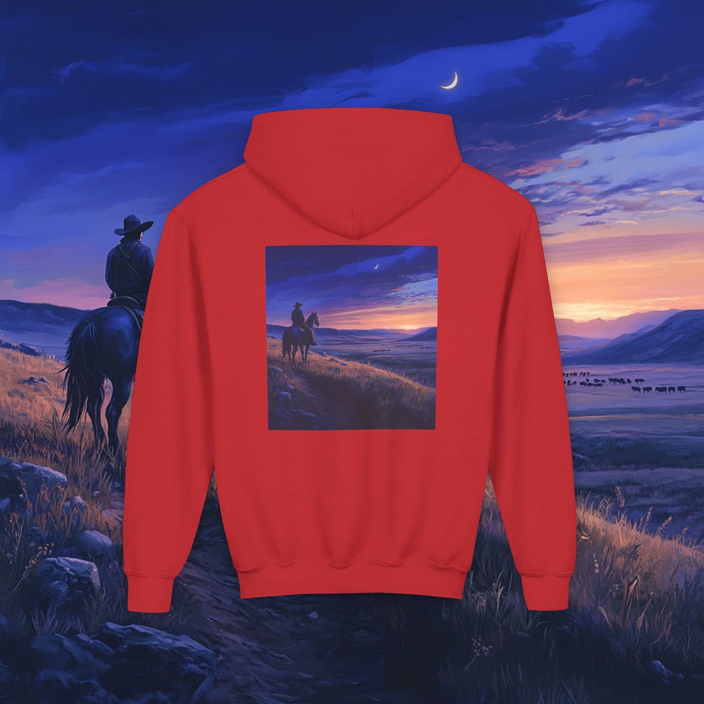 Twilight Cowboy Kids Hoodie
