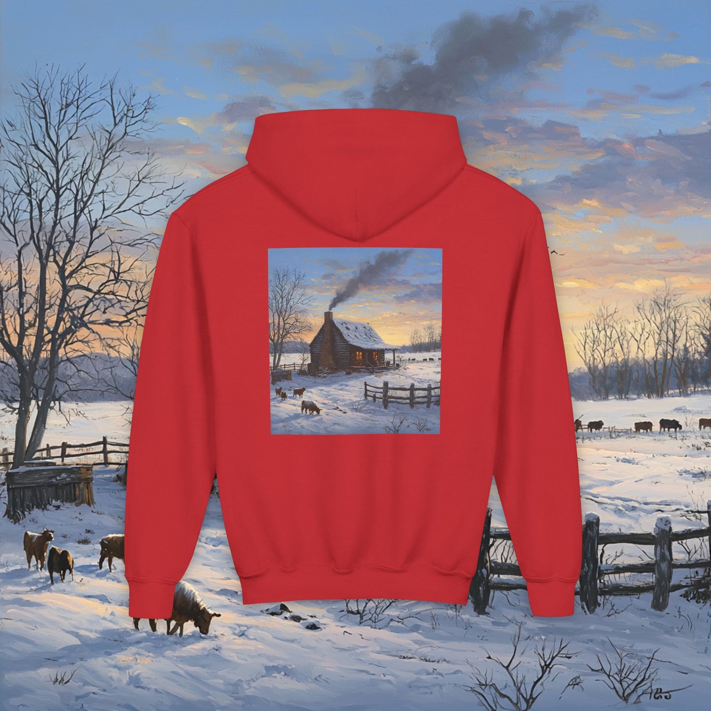 Winter Cabin Kids Hoodie