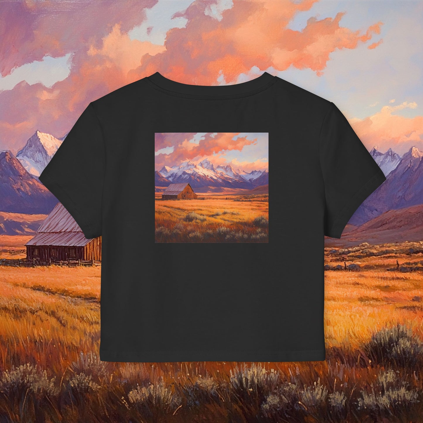 Rustic Prairie Barn Crop Top