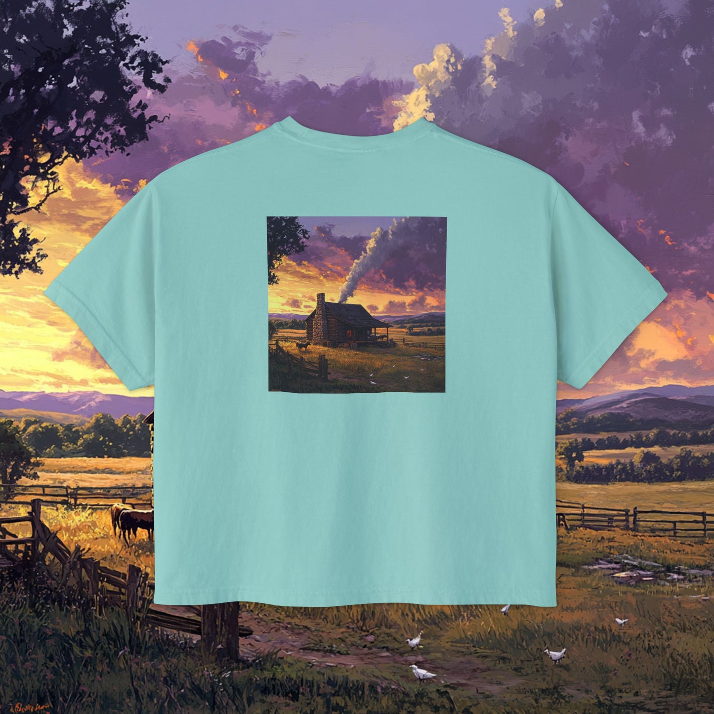 Homestead Sunset Boxy Tee