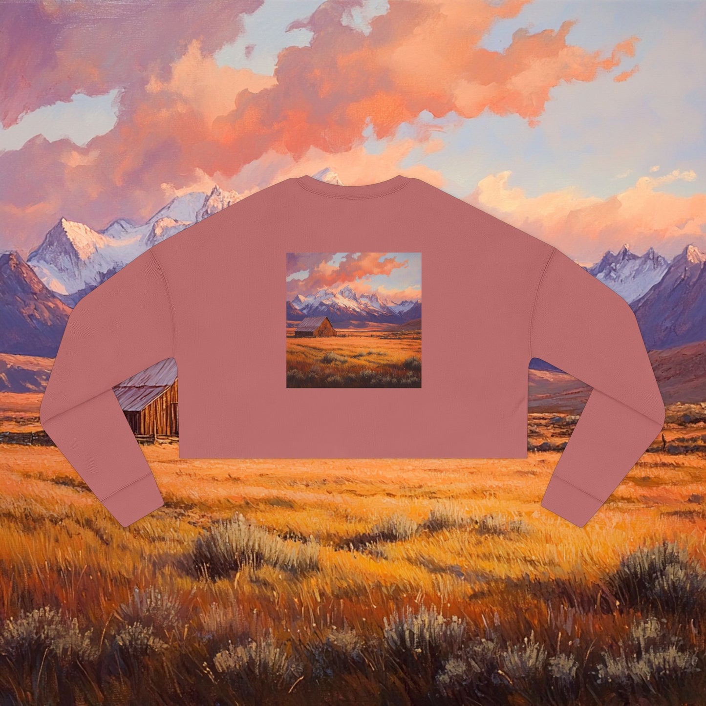 Rustic Prairie Barn Crop Sweatshirt