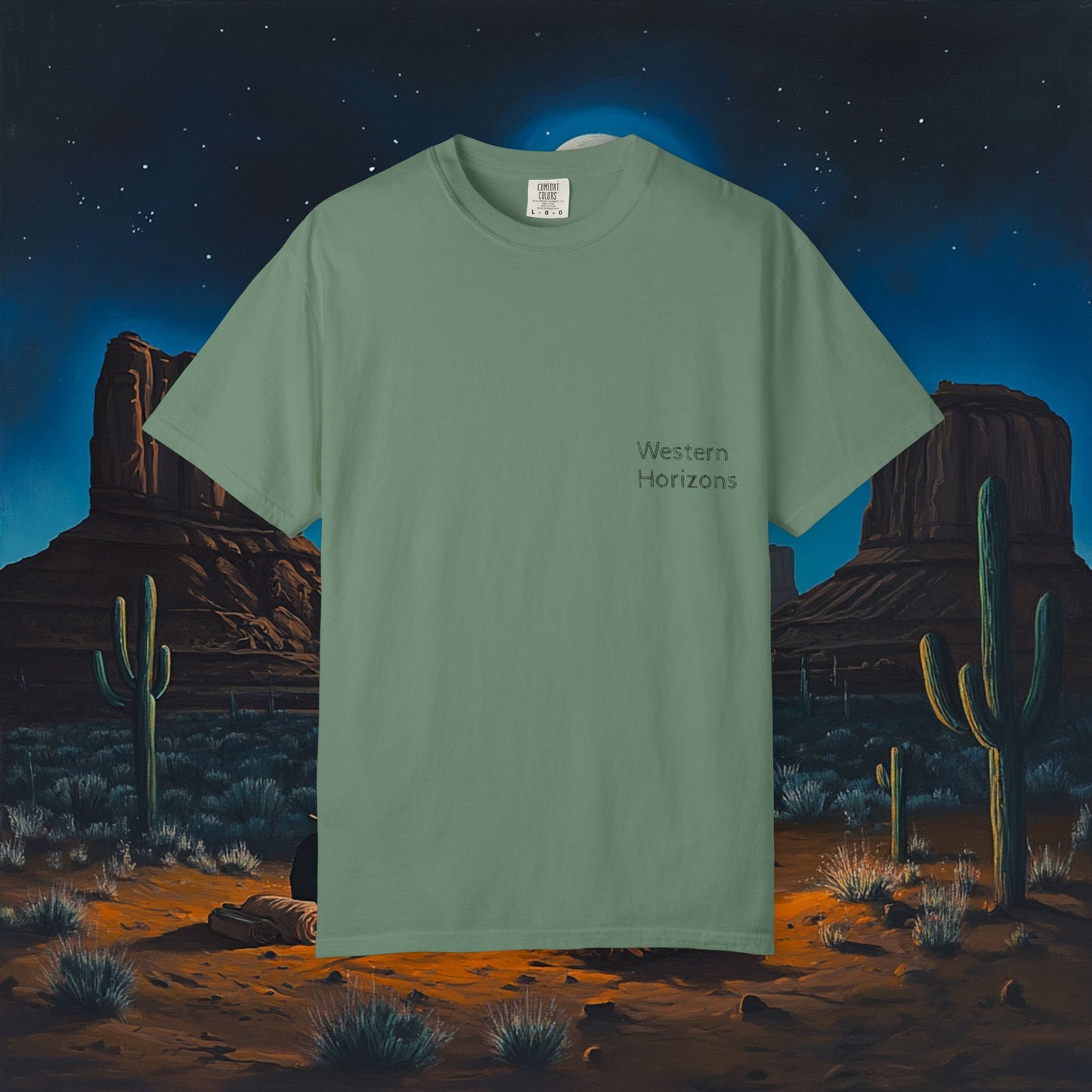 Moonlit Cowboy Campfire T-Shirt