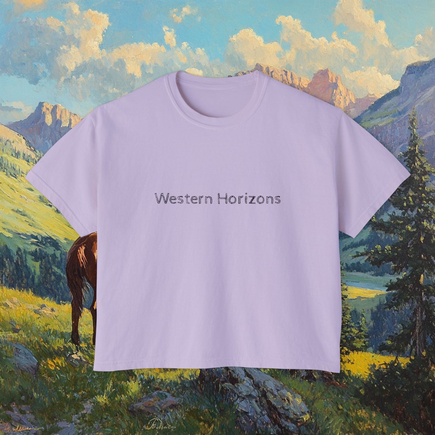 Starin' Cowboy Boxy Tee