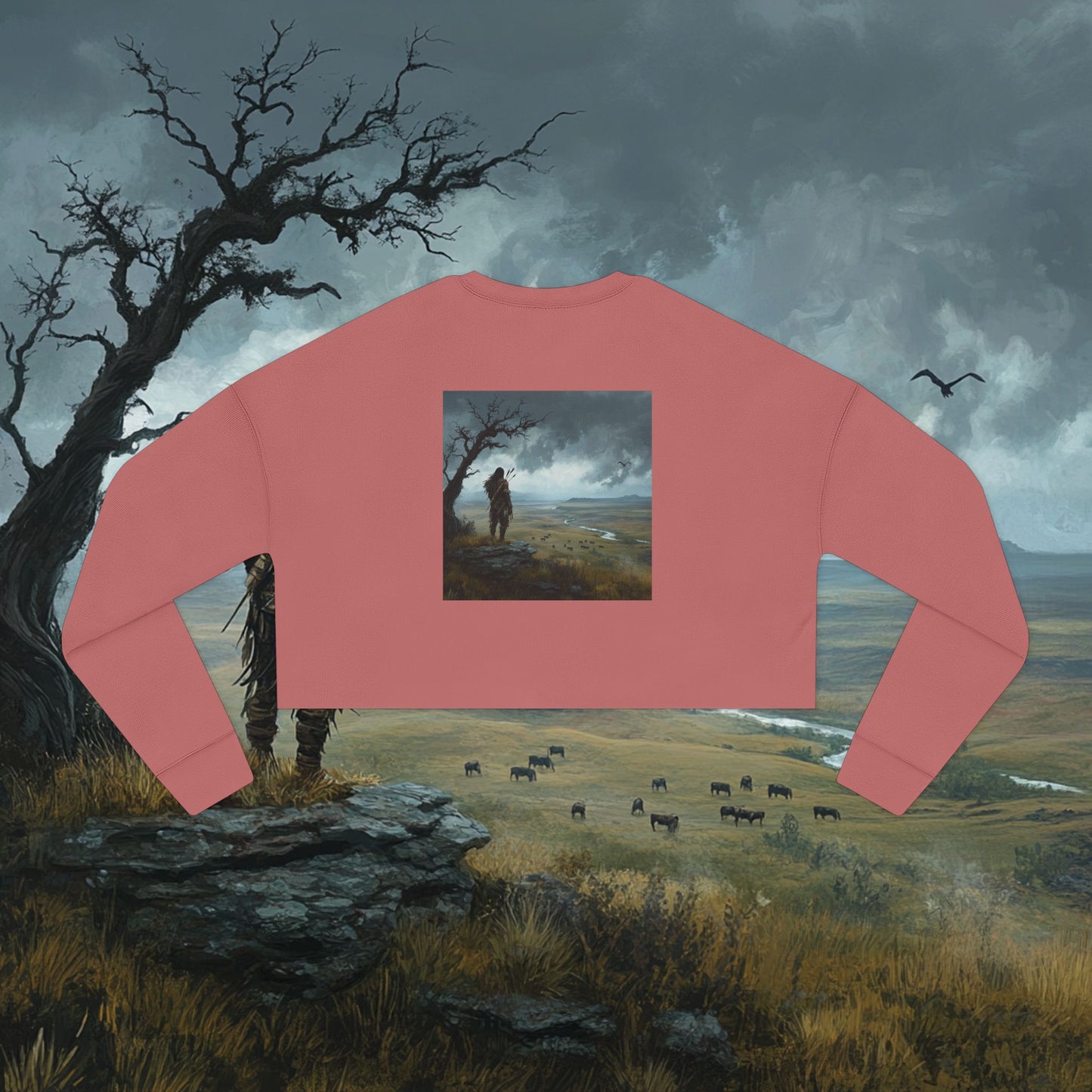 The Watchful Warrior Crop Sweatshirt