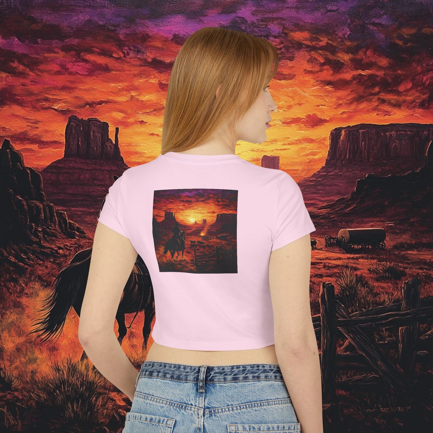 Cowboy Sunset Crop Top