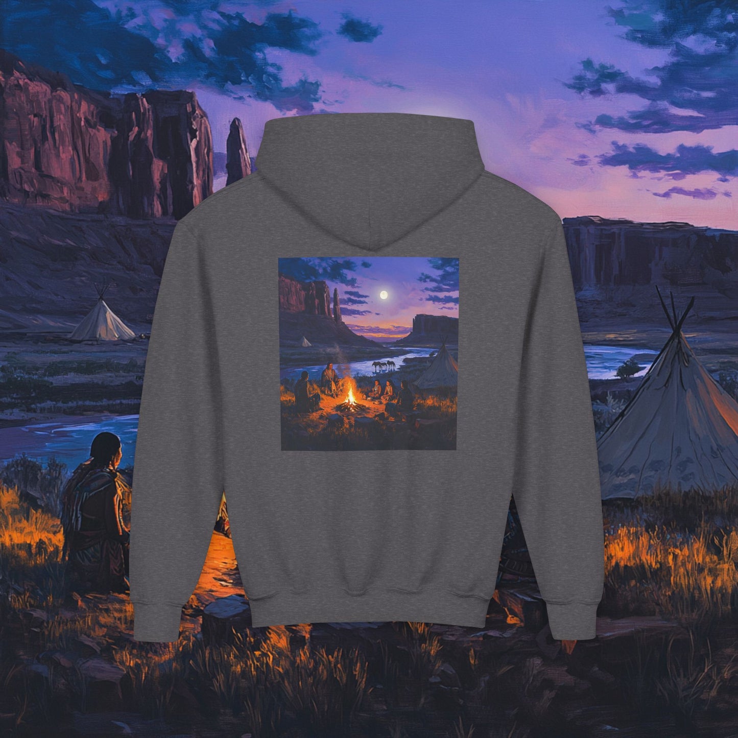 Tribal Gathering Kids Hoodie