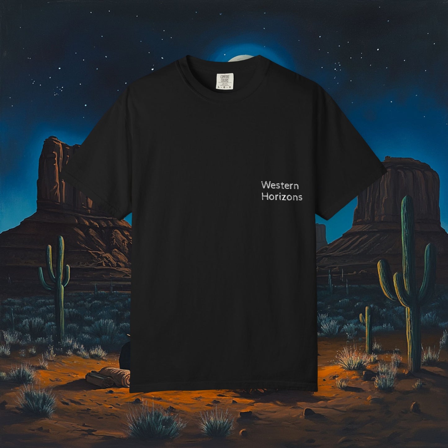 Moonlit Cowboy Campfire T-Shirt