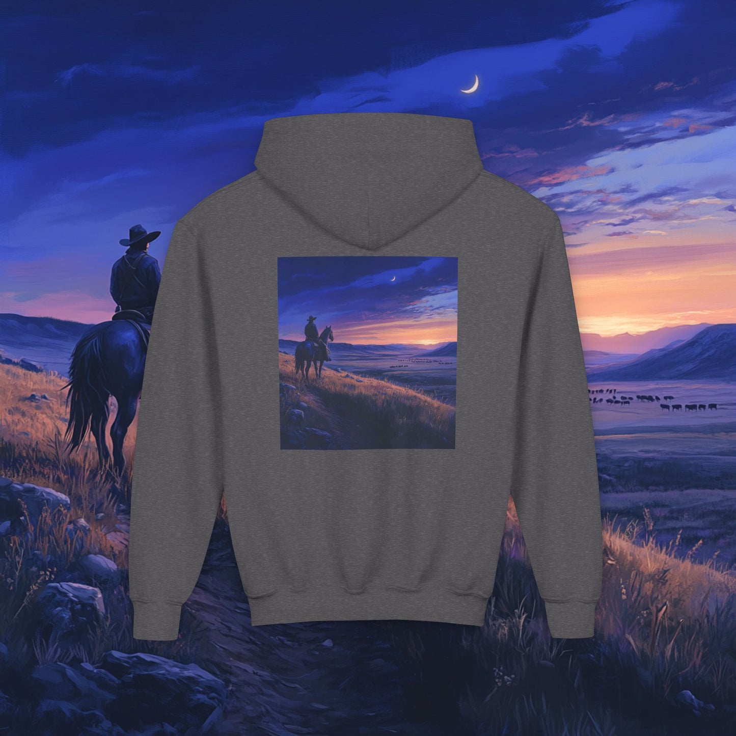 Twilight Cowboy Kids Hoodie