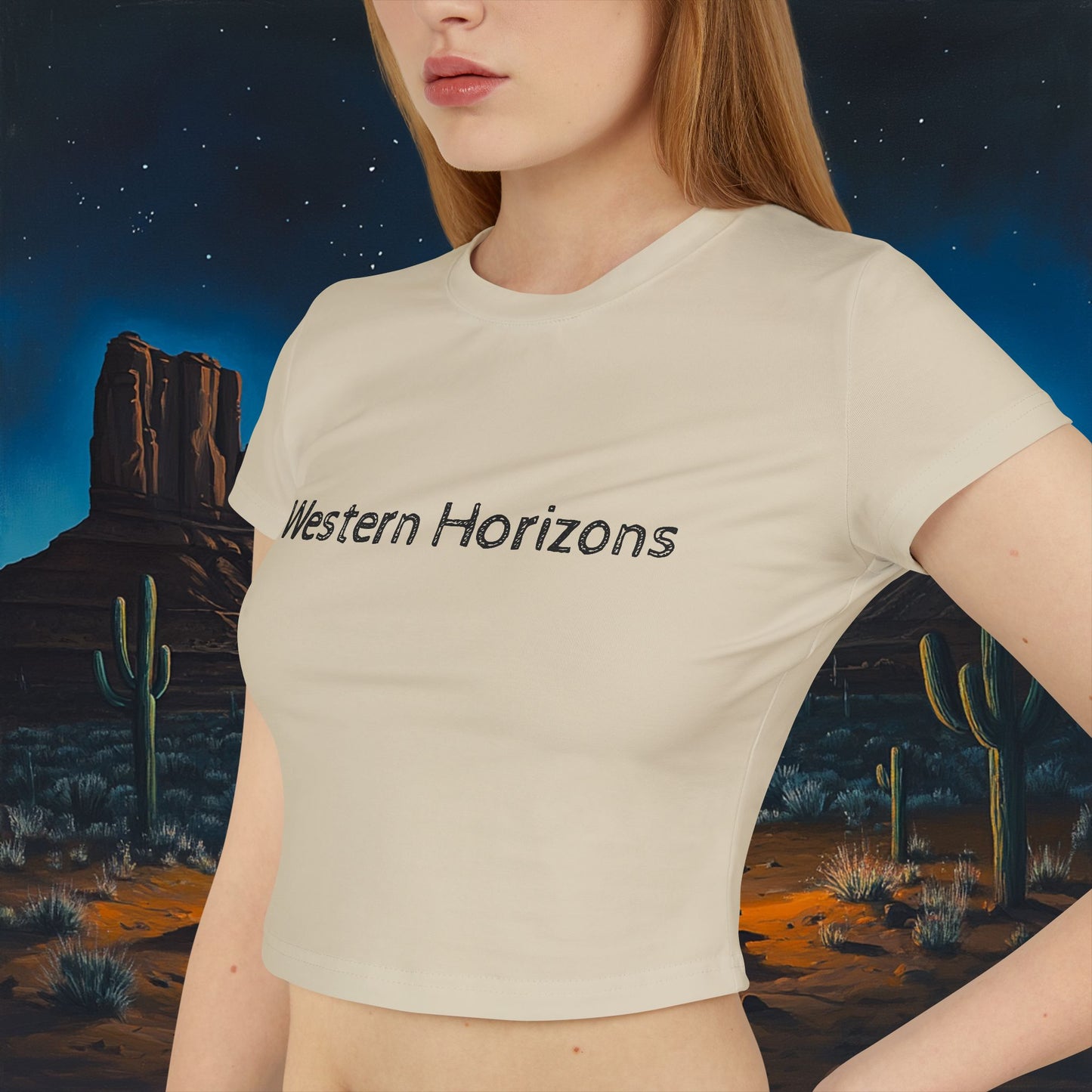 Moonlit Cowboy Campfire Crop Top