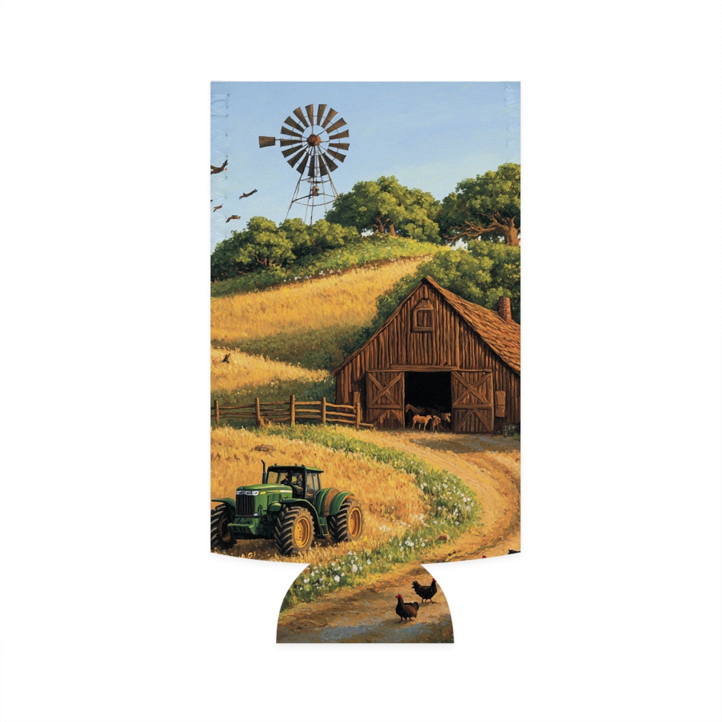 Farm Barn Slim Can Koozie