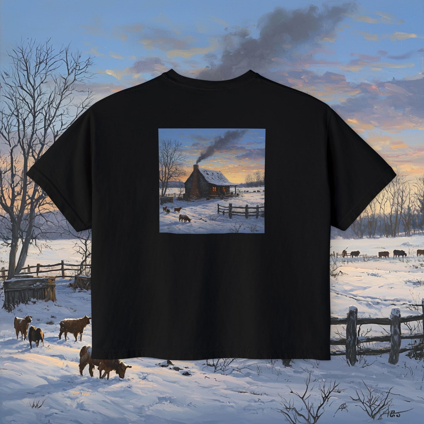 Winter Cabin Boxy Tee
