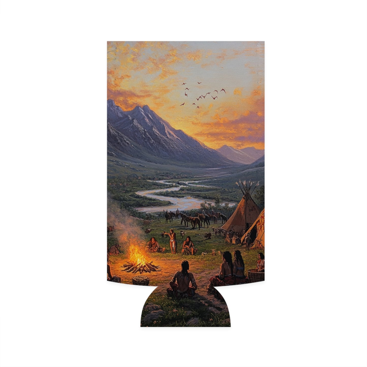 Tribal Party Slim Can Koozie