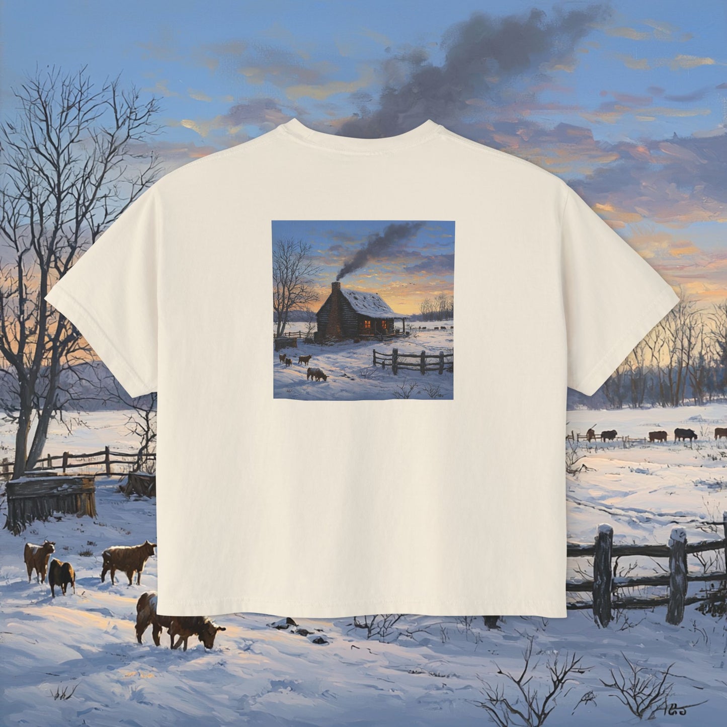 Winter Cabin Boxy Tee