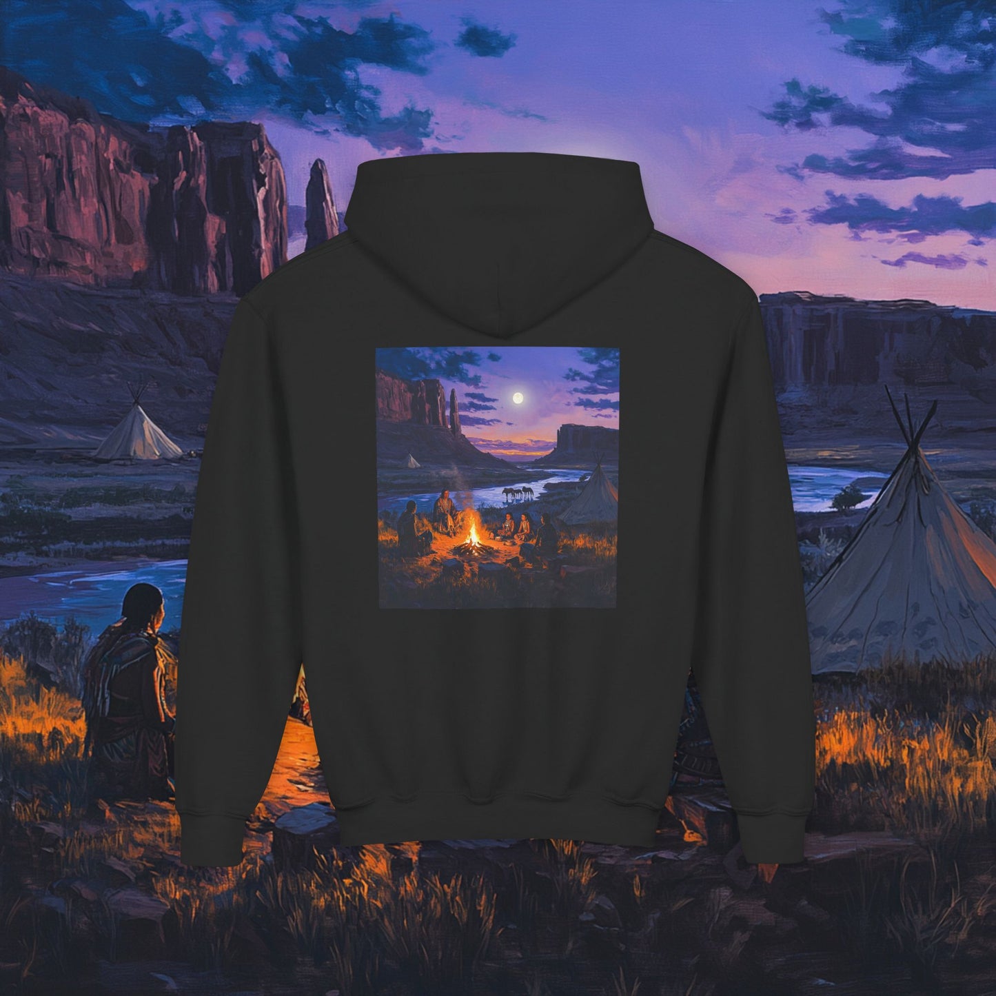 Tribal Gathering Kids Hoodie