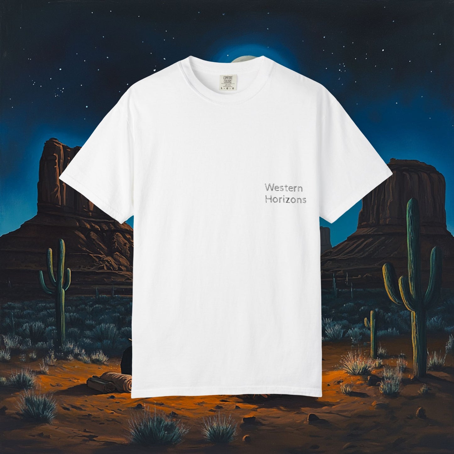 Moonlit Cowboy Campfire T-Shirt