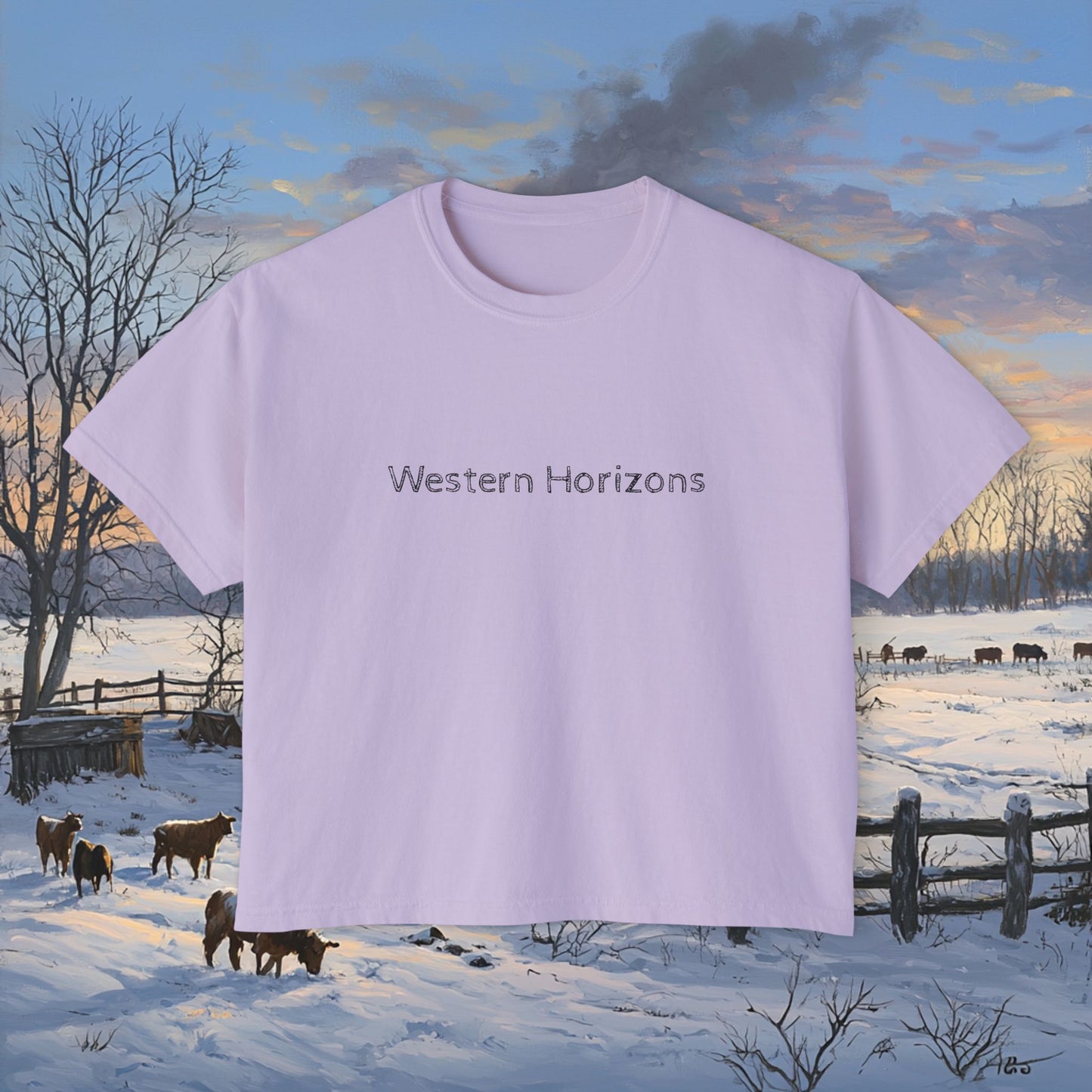 Winter Cabin Boxy Tee