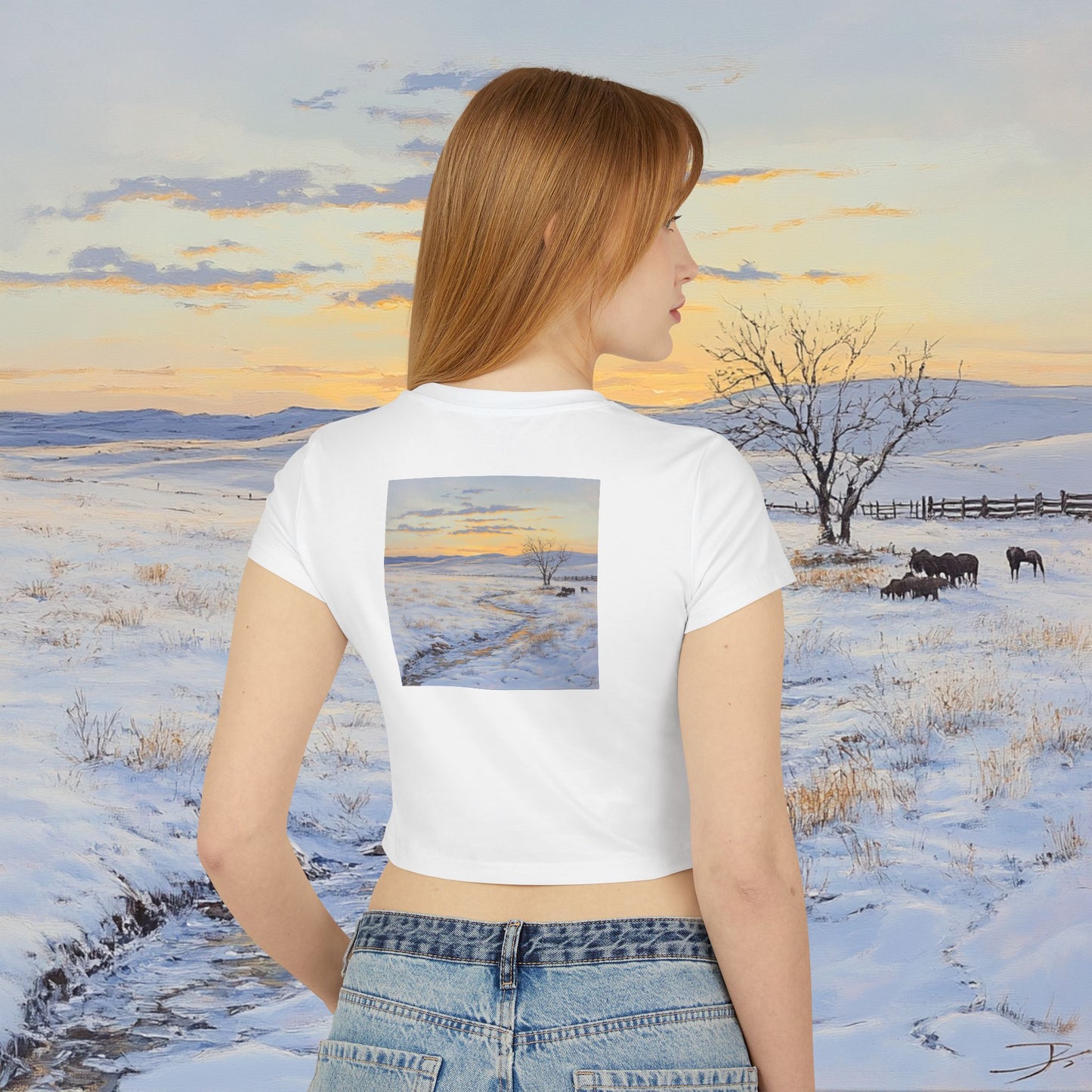 Winter Western Plains Crop Top