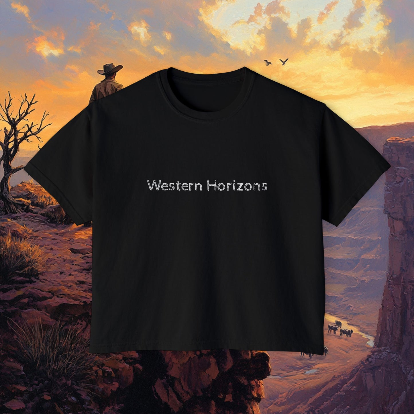 Cowboy Canyon Boxy Tee
