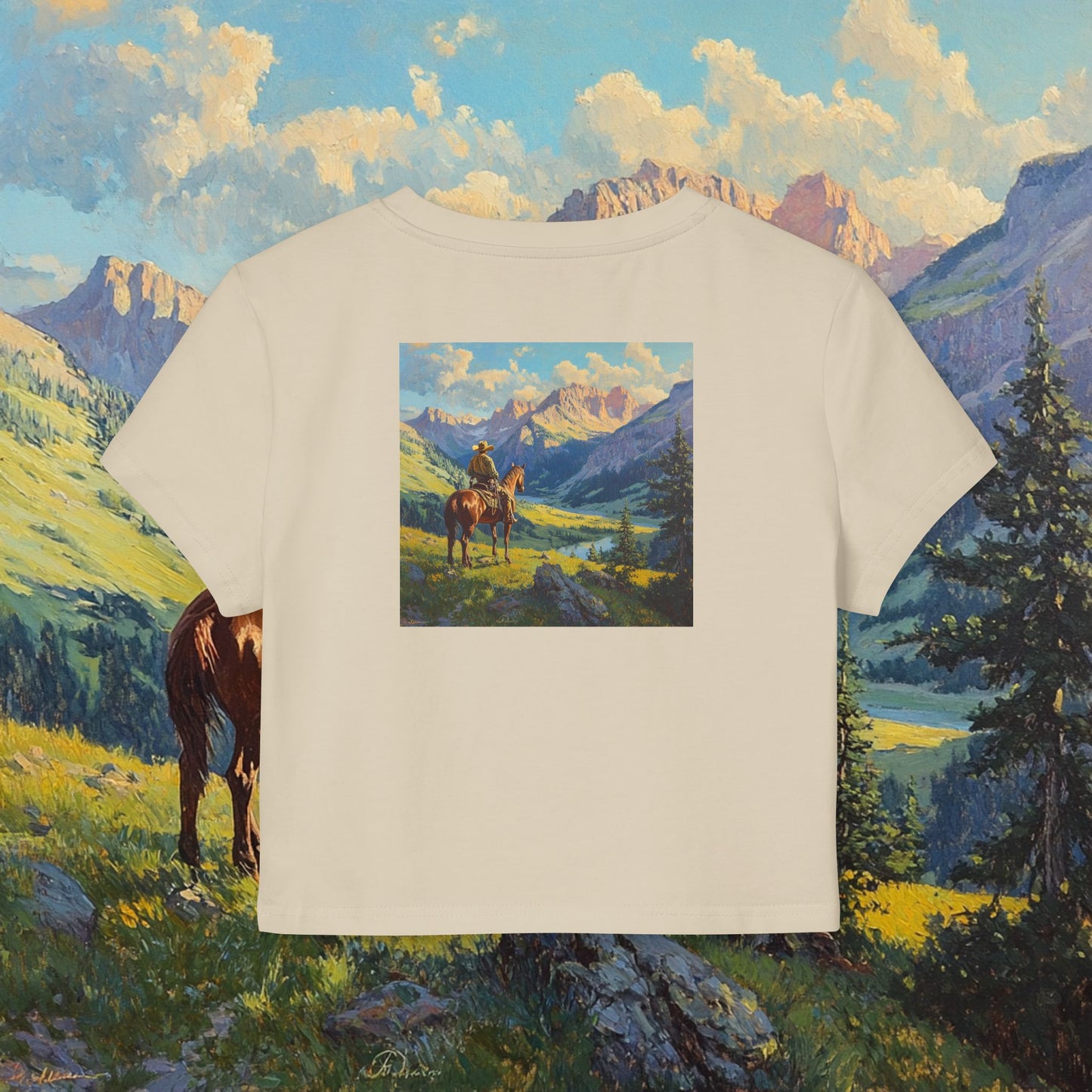 Starin' Cowboy Crop Top