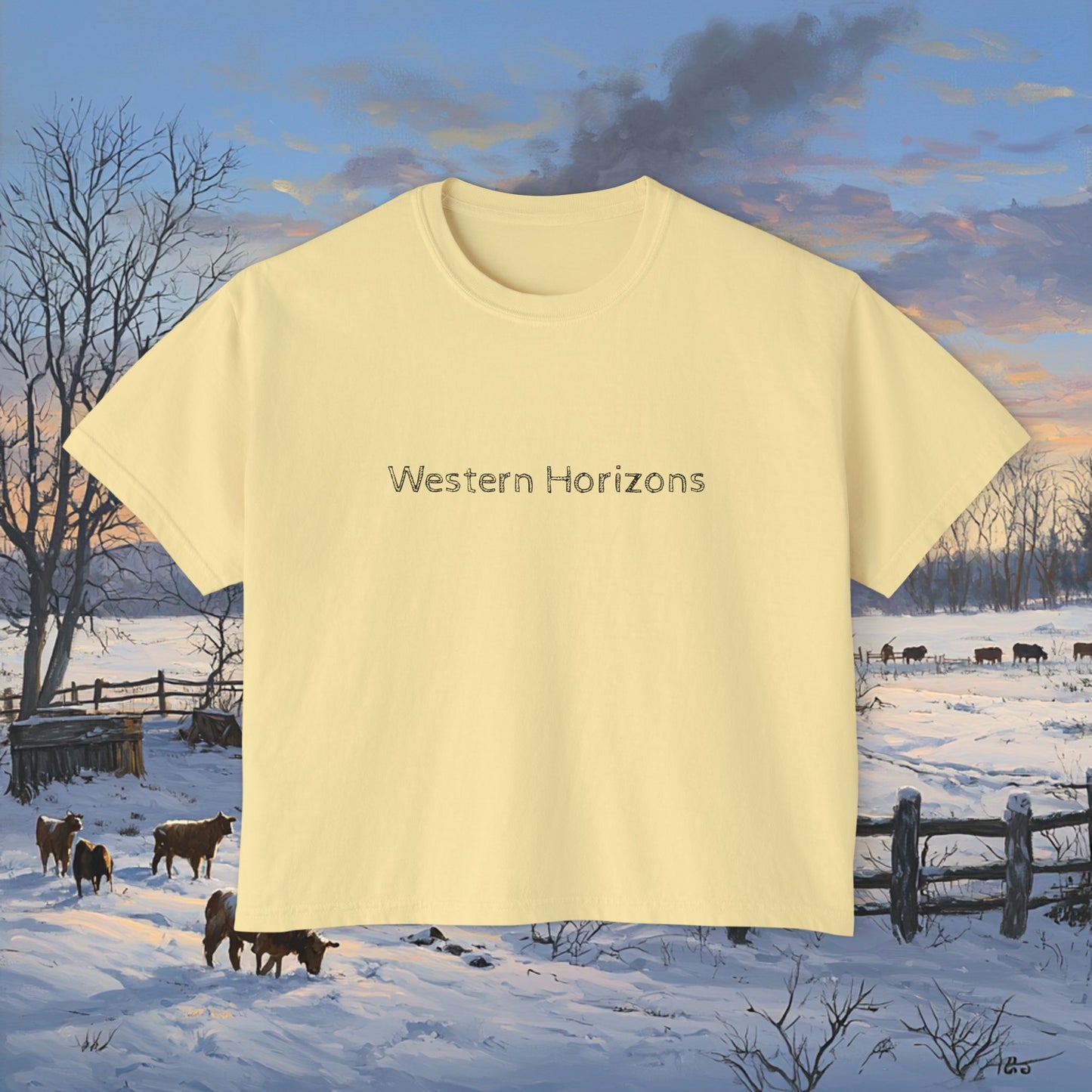 Winter Cabin Boxy Tee