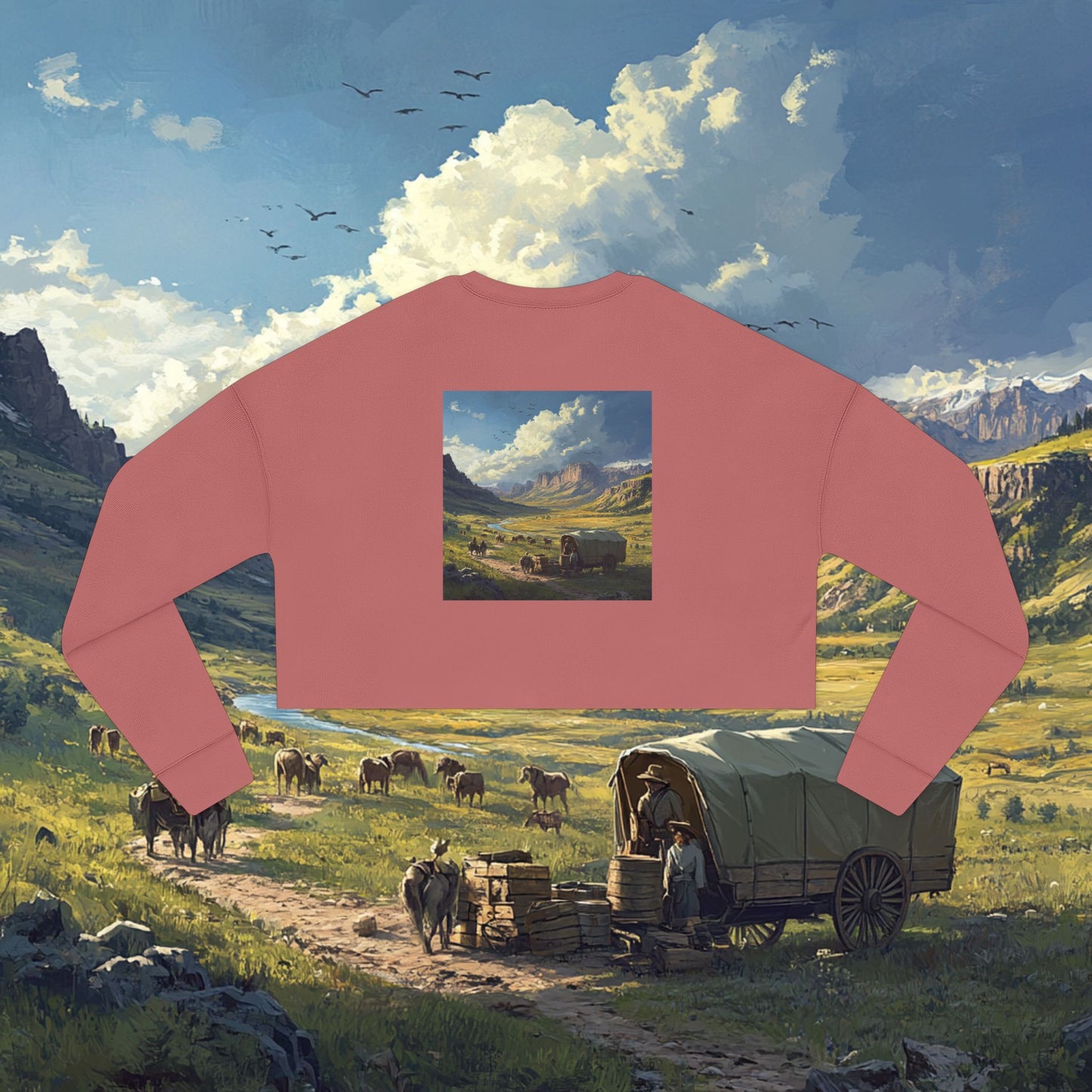 Headin' West Crop Sweatshirt