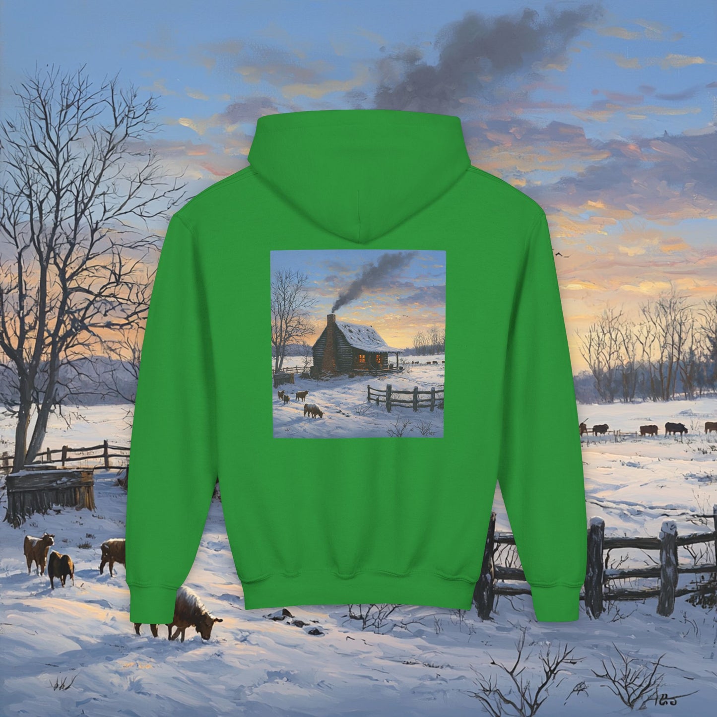 Winter Cabin Kids Hoodie