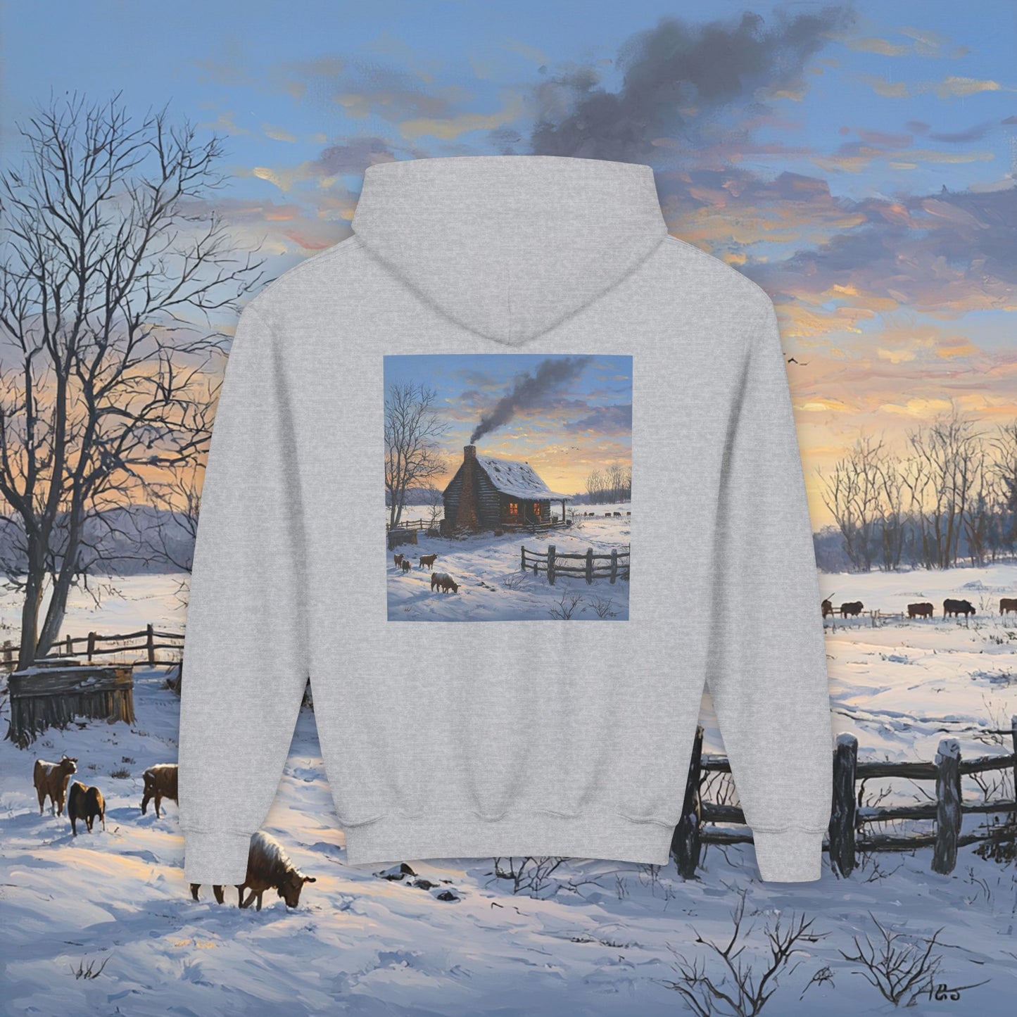 Winter Cabin Kids Hoodie