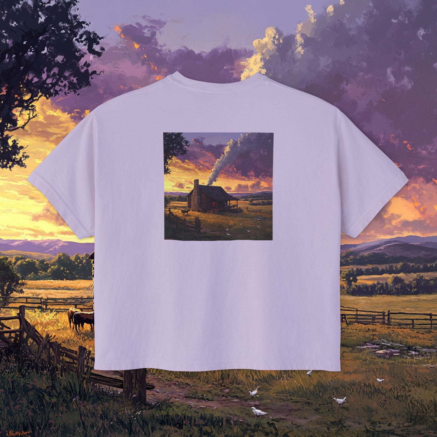 Homestead Sunset Boxy Tee