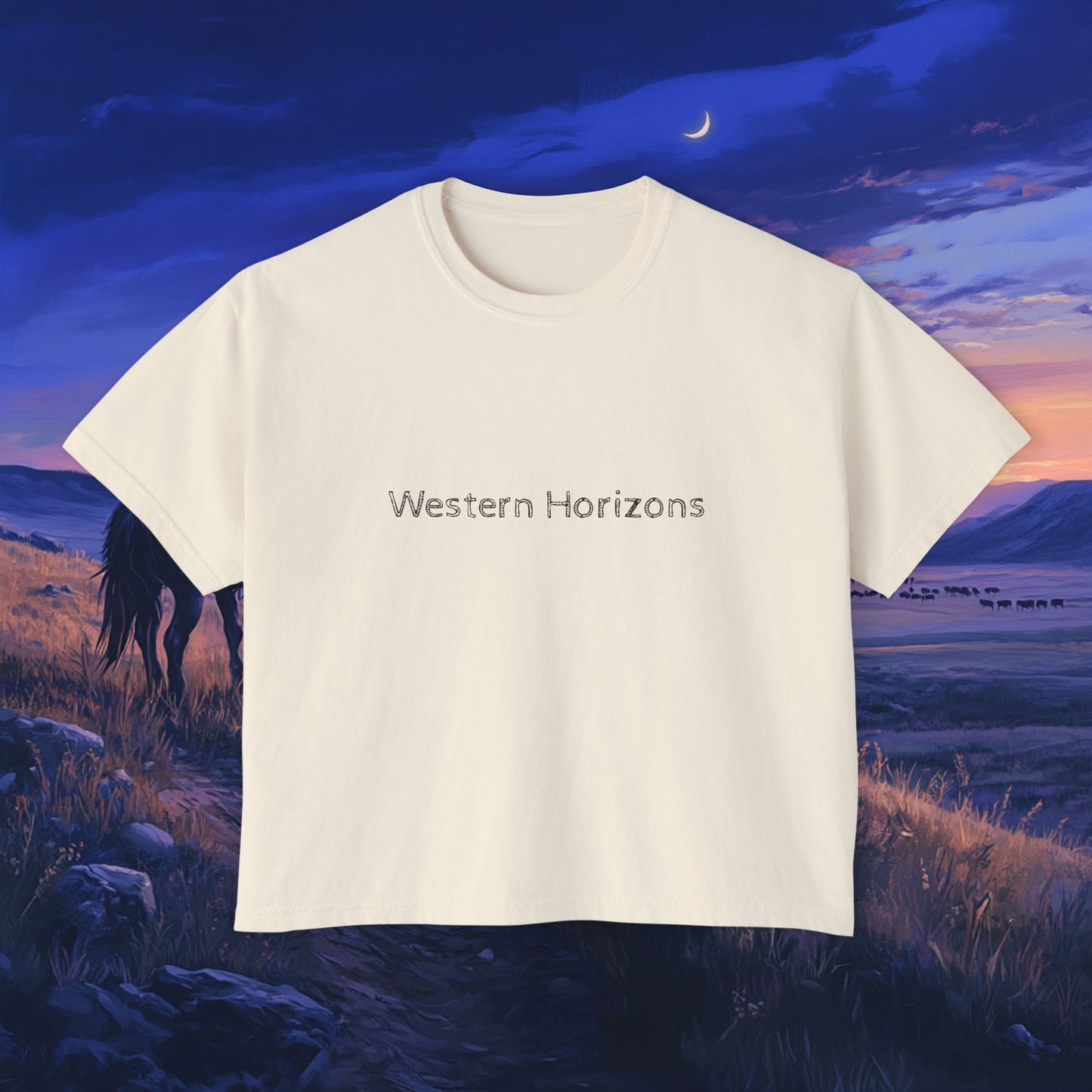 Twilight Cowboy Boxy Tee