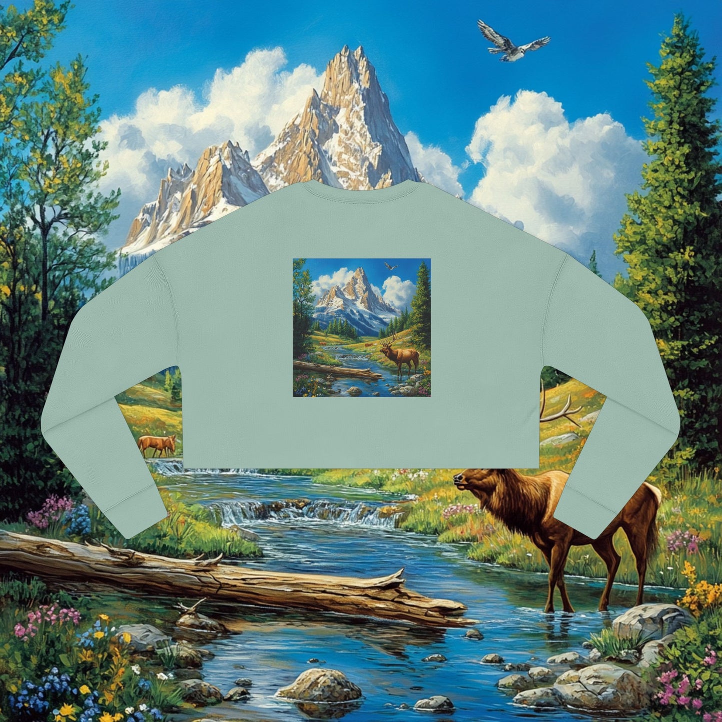 Elk Mountain Crop Sweatshirt