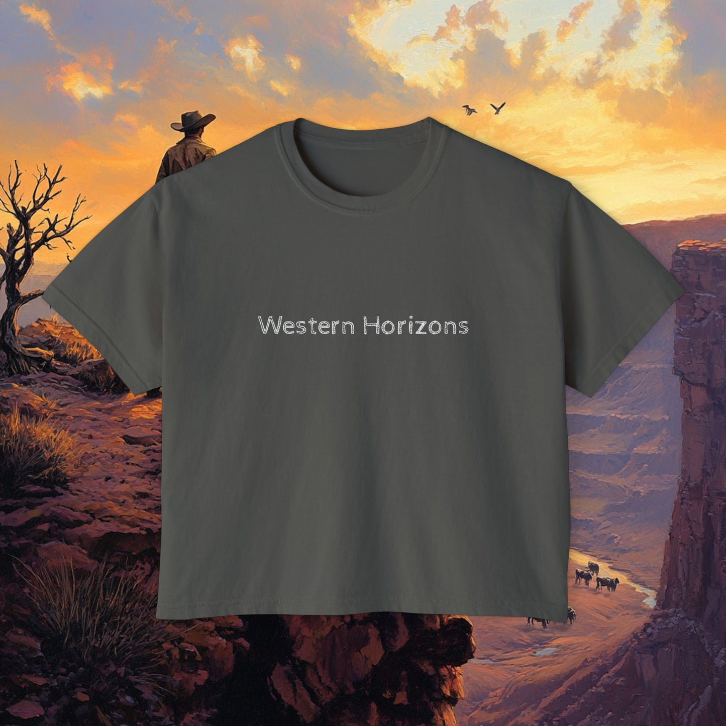 Cowboy Canyon Boxy Tee