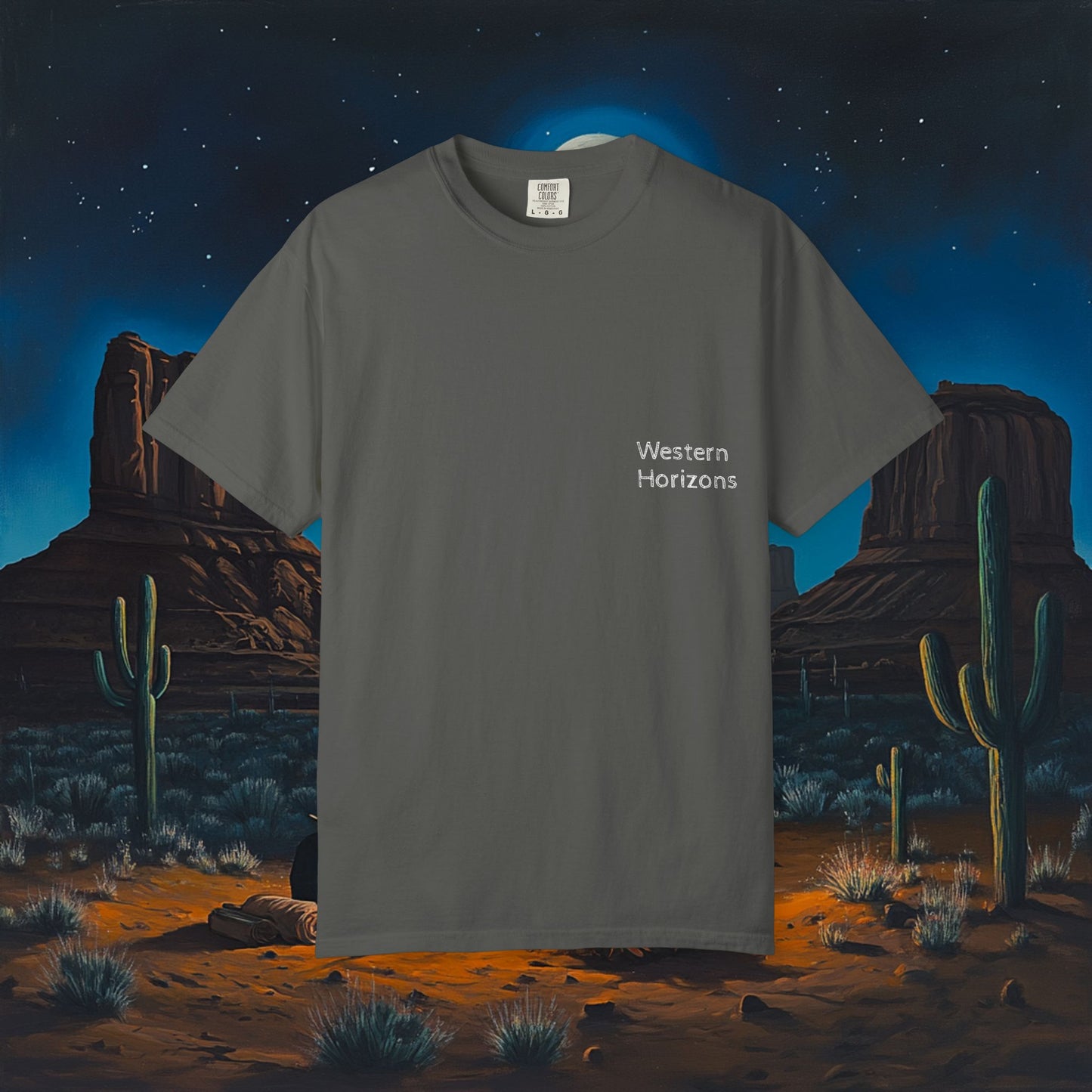 Moonlit Cowboy Campfire T-Shirt