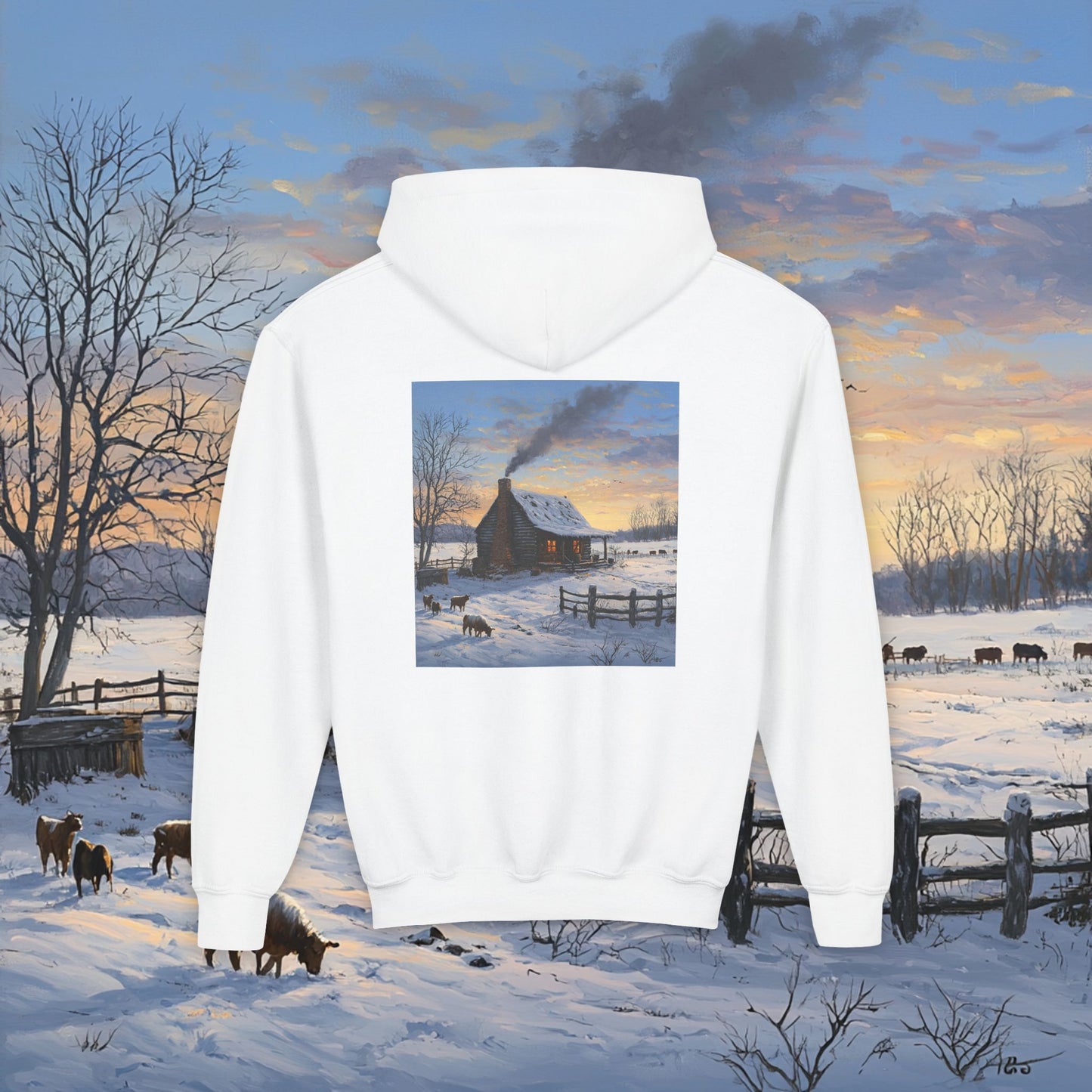 Winter Cabin Kids Hoodie