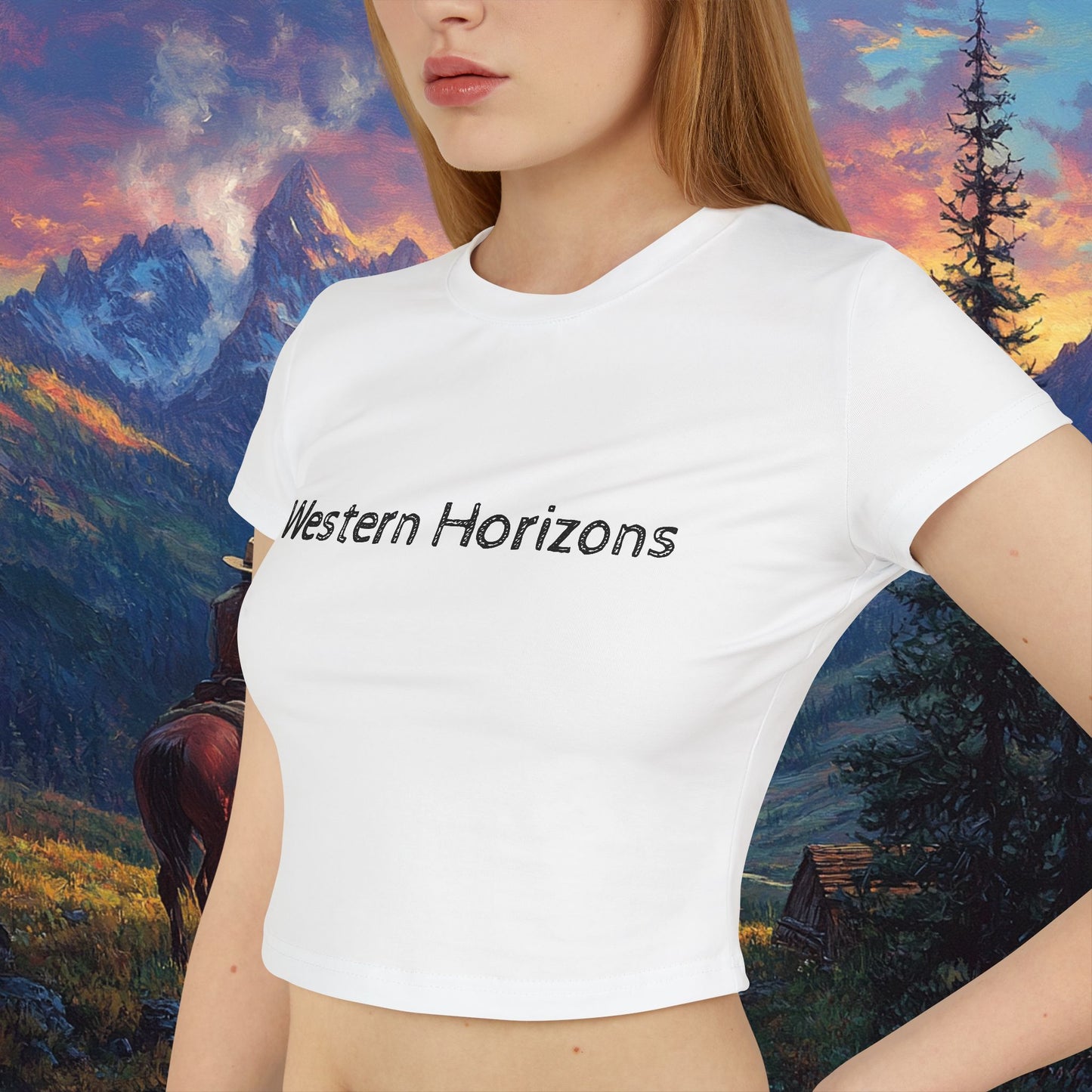 Rocky Mountain Cowboy Crop Top