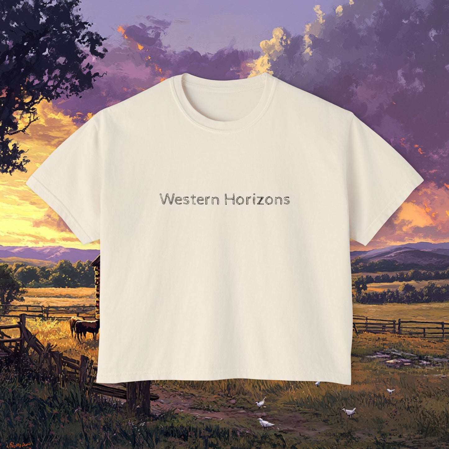 Homestead Sunset Boxy Tee