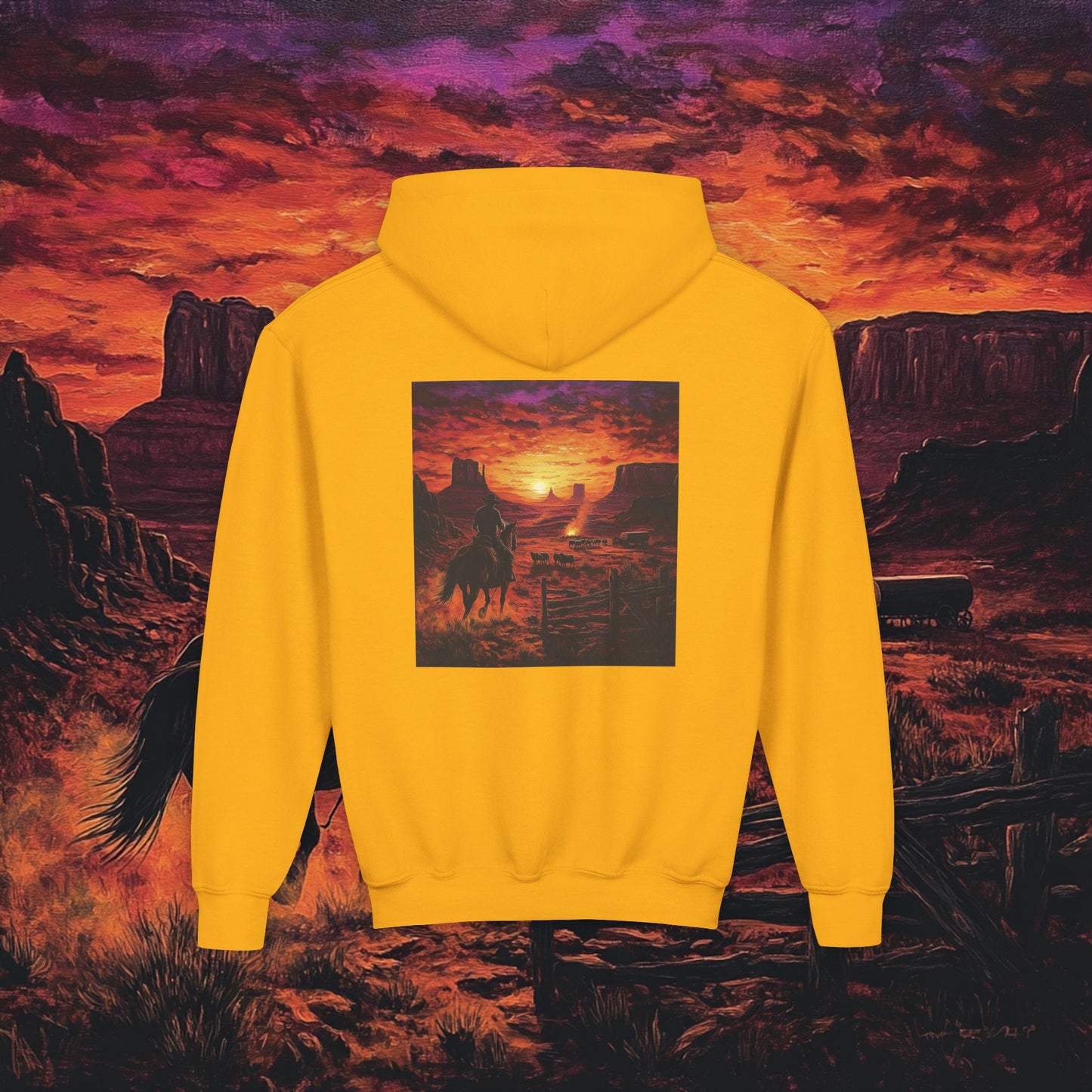 Cowboy Sunset Kids Hoodie