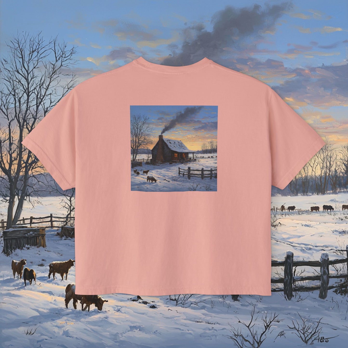 Winter Cabin Boxy Tee