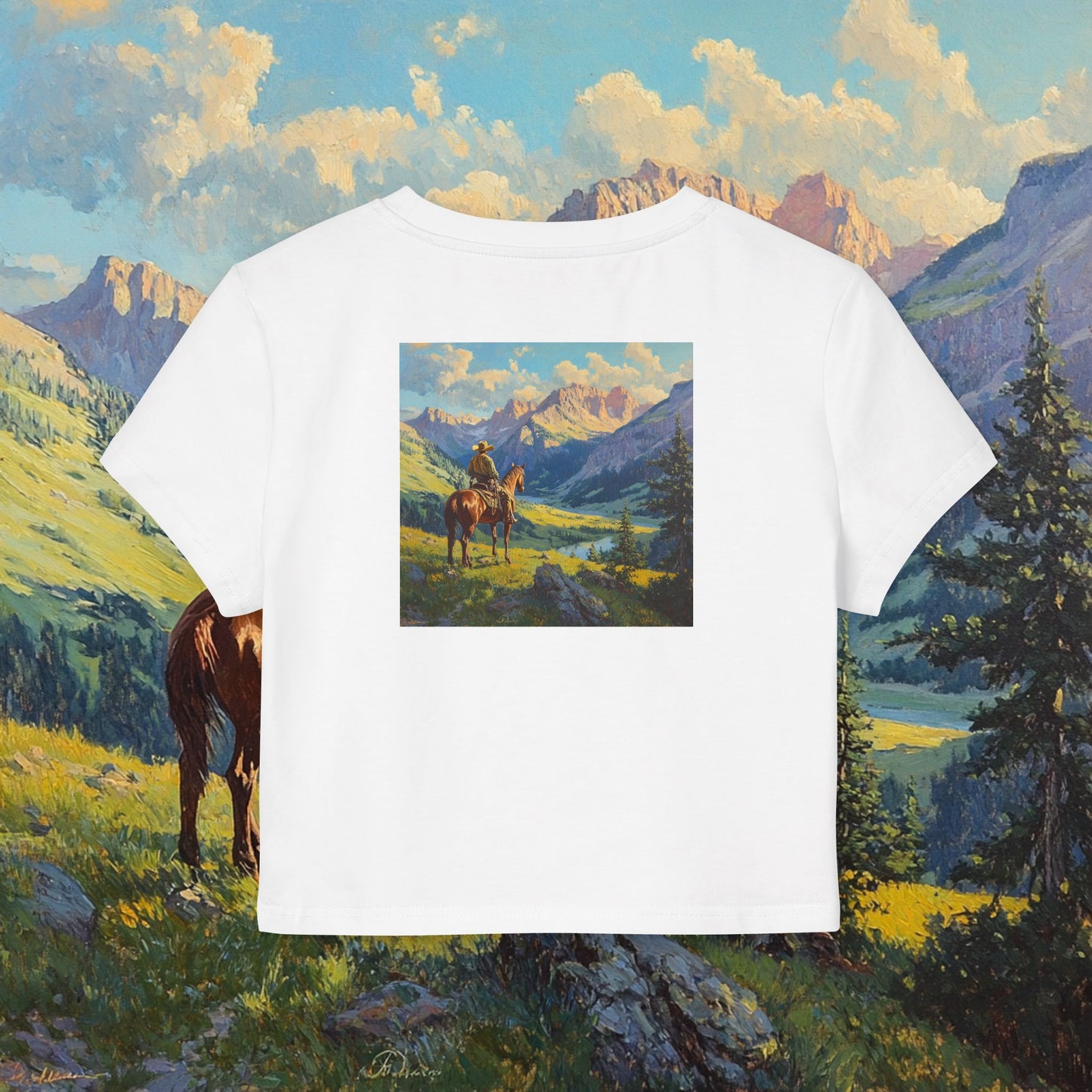 Starin' Cowboy Crop Top