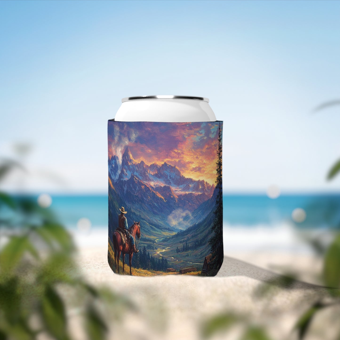 Rocky Mountain Cowboy Koozie