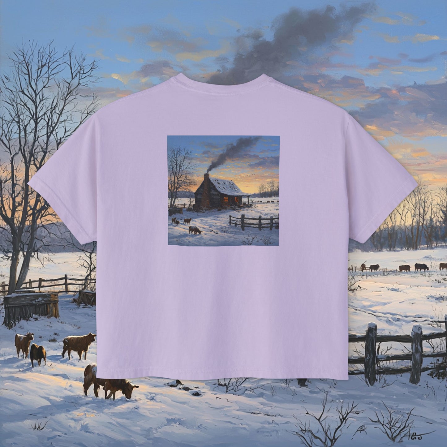 Winter Cabin Boxy Tee
