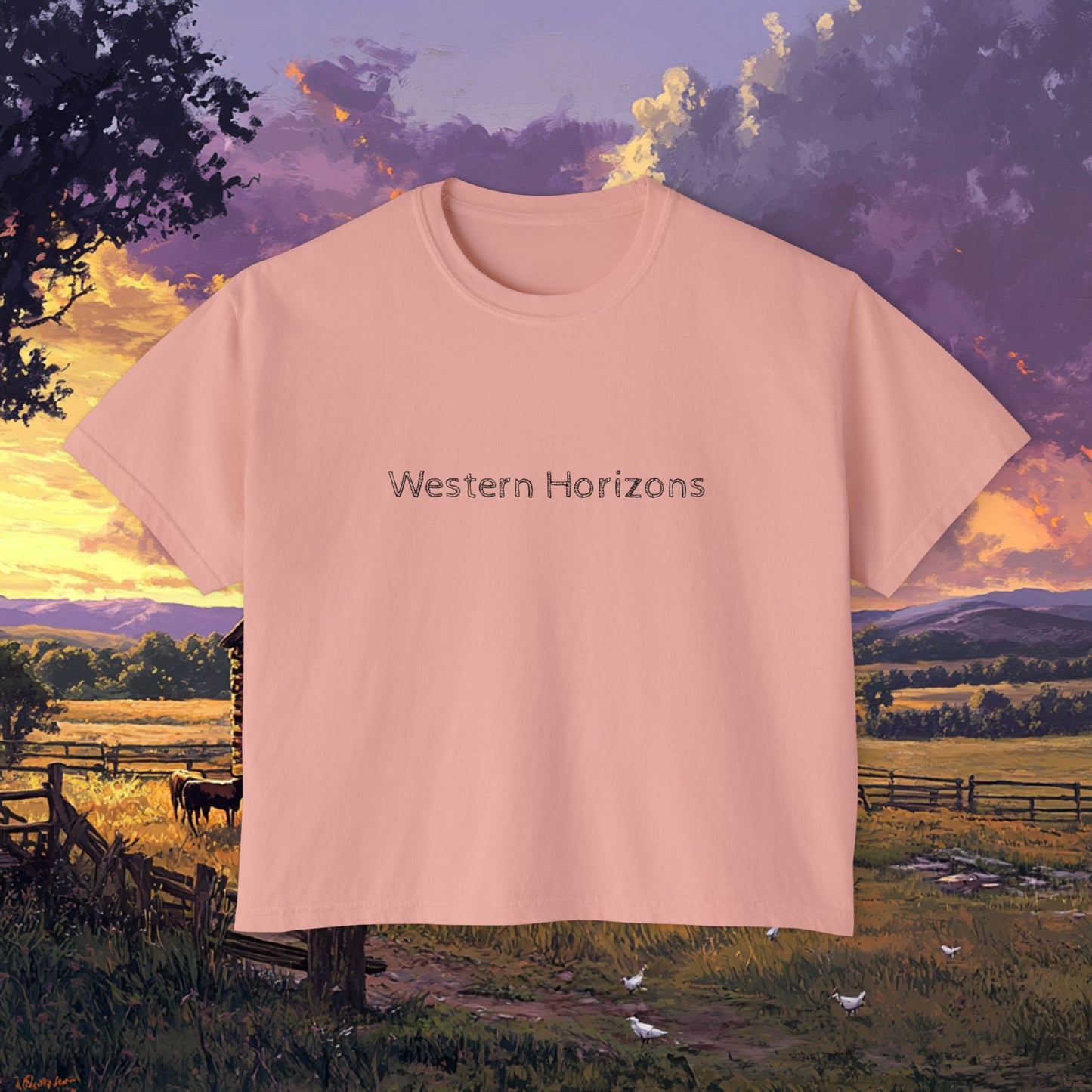 Homestead Sunset Boxy Tee